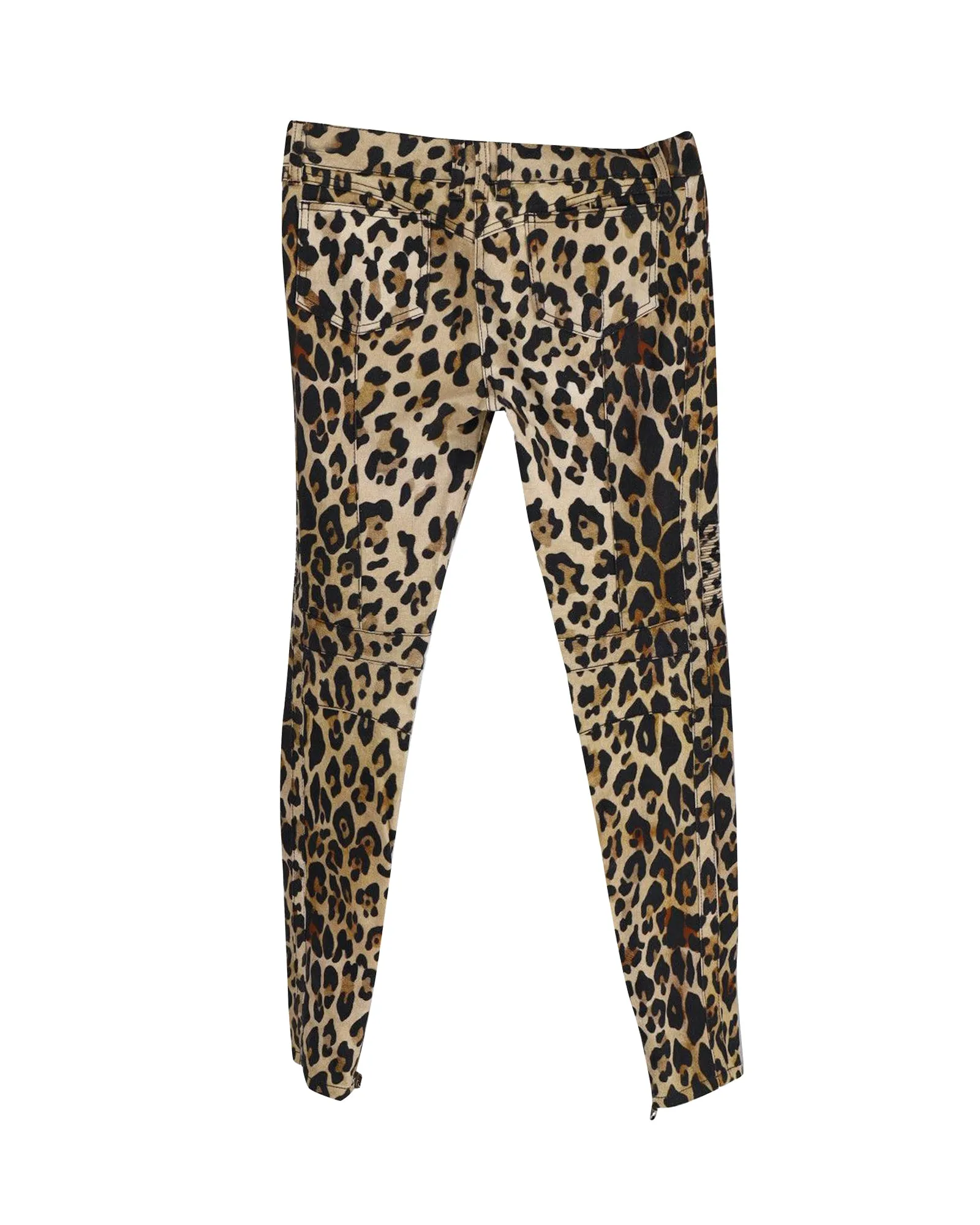 Balmain Leopard Skinny Trouser in Animal Print Cotton