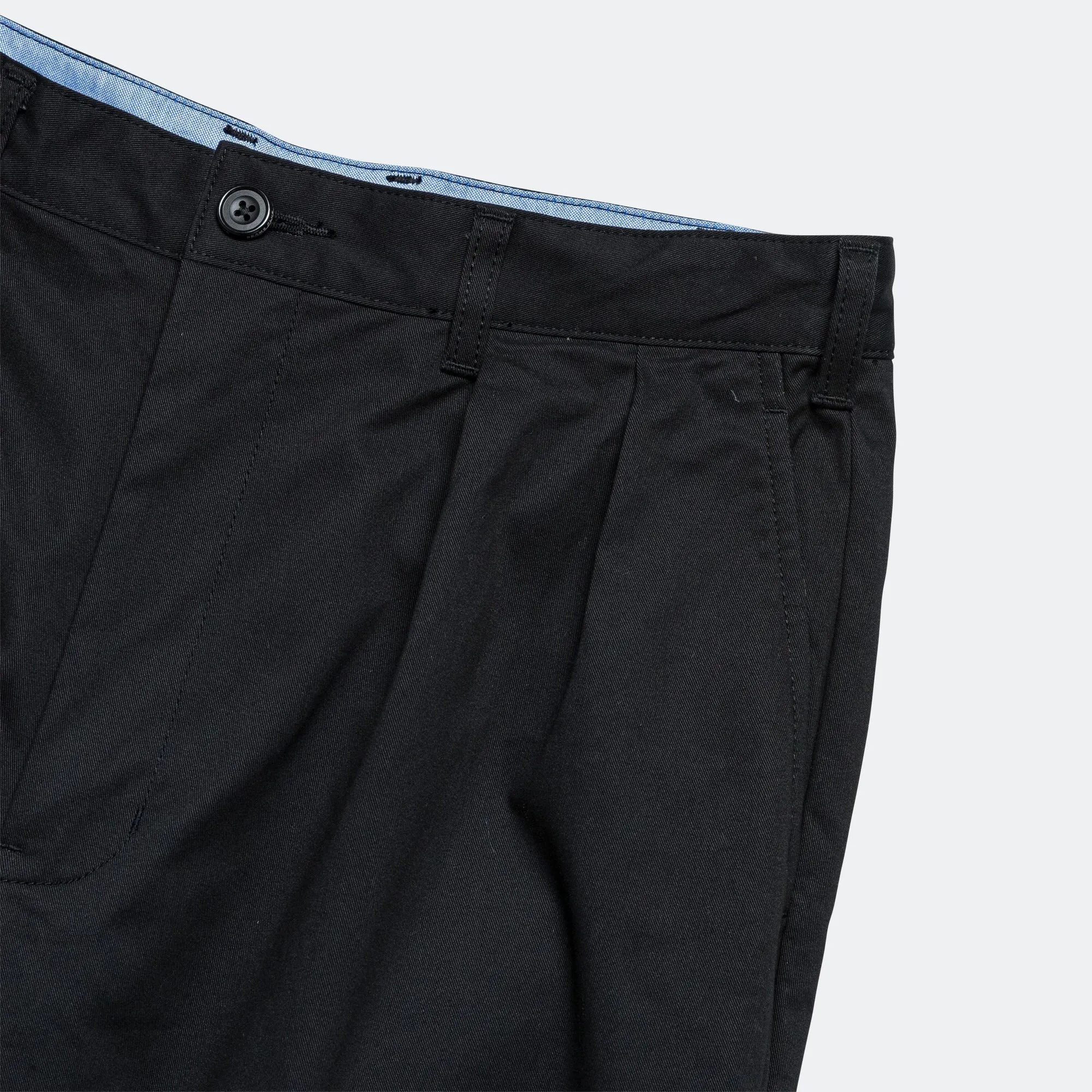 Beams Clothing 2 Pleats Trousers Twill - Black