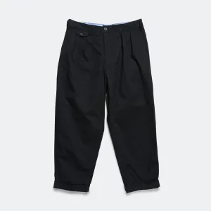 Beams Clothing 2 Pleats Trousers Twill - Black