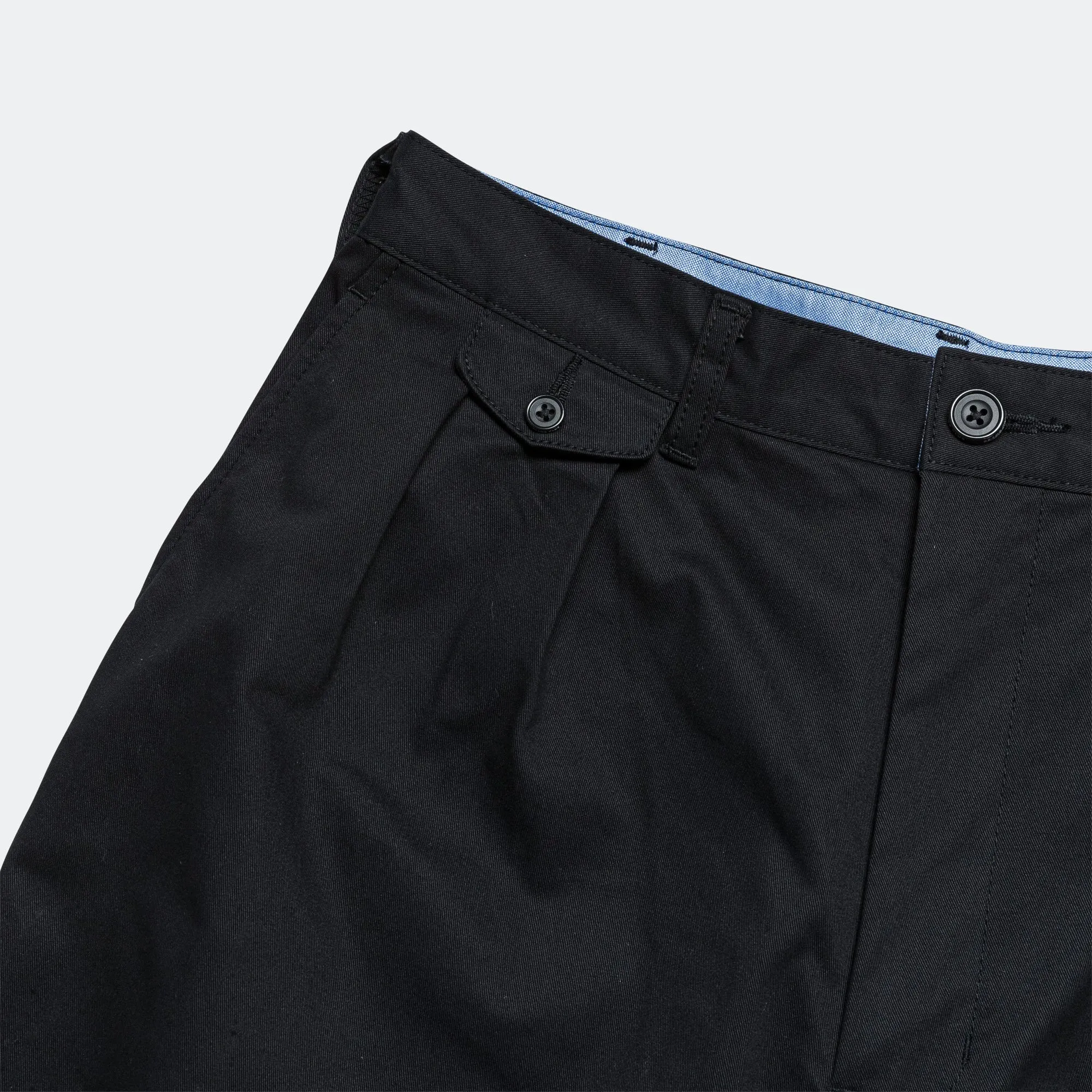 Beams Clothing 2 Pleats Trousers Twill - Black