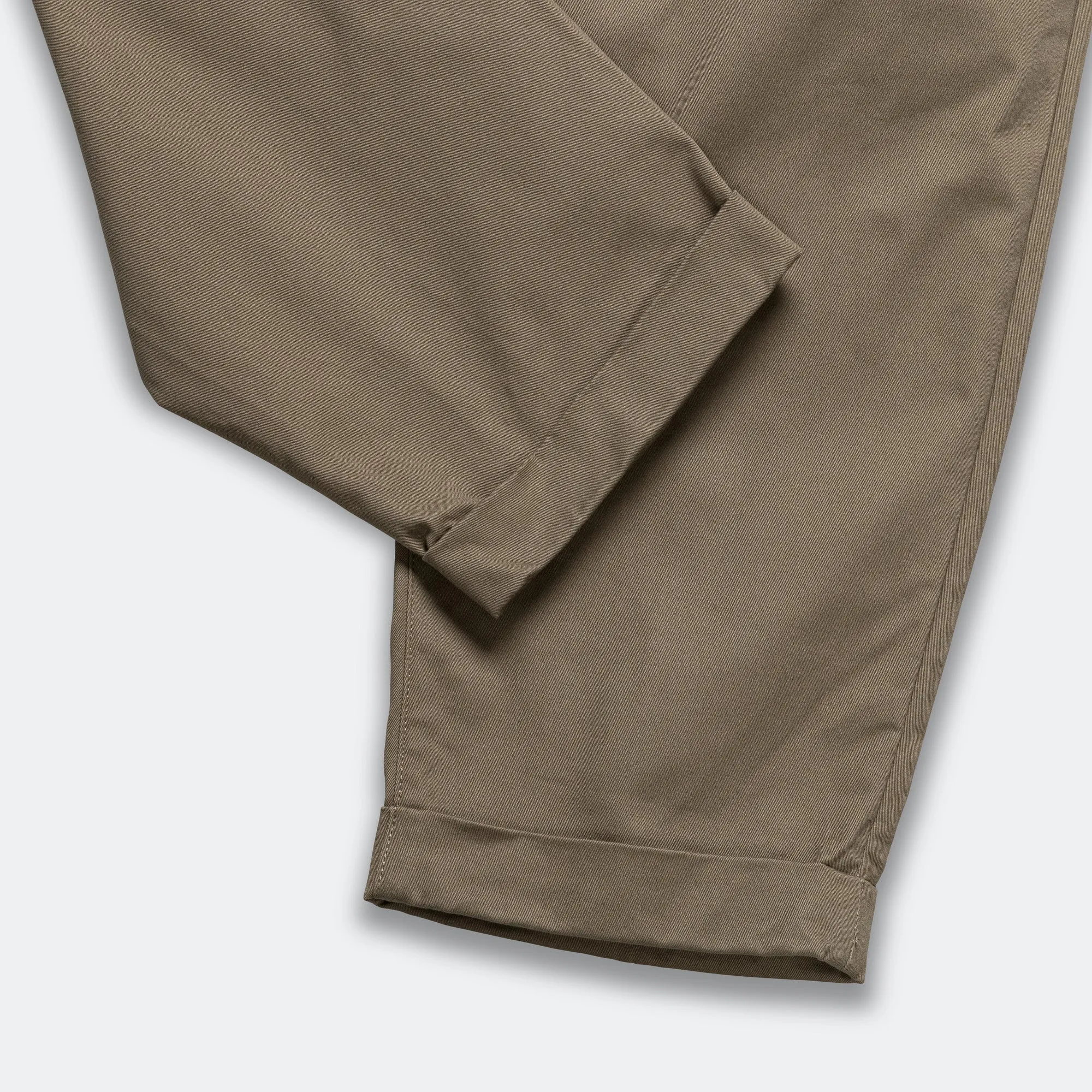 Beams Clothing 2 Pleats Trousers Twill - Olive