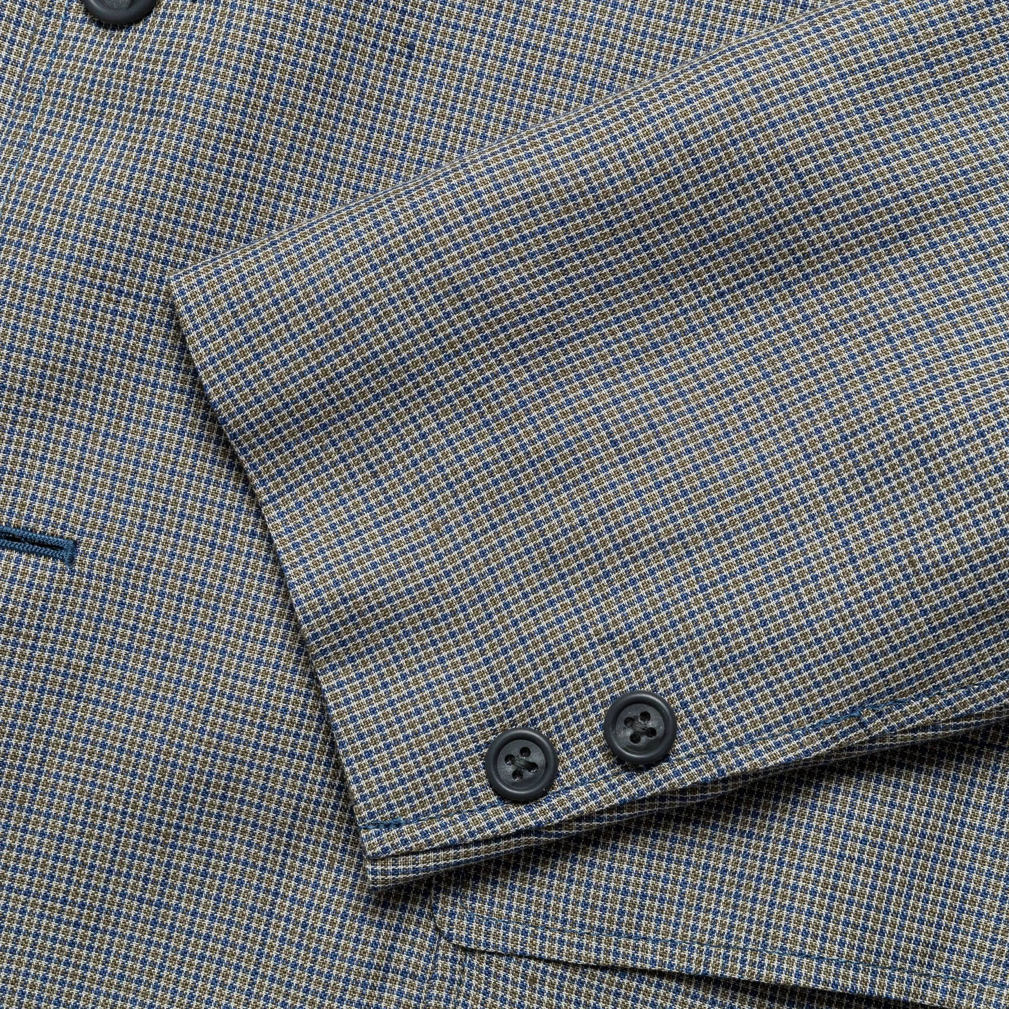 Beams Clothing 3B Box-fit Linen Cupra Gun Club Check - Grey
