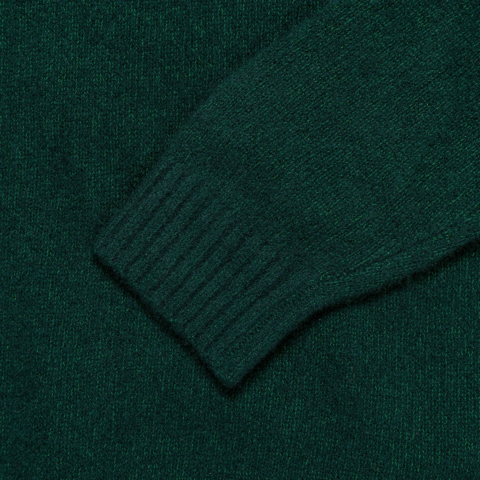 Beams Clothing 7G Cashmere Silk Crew - Green