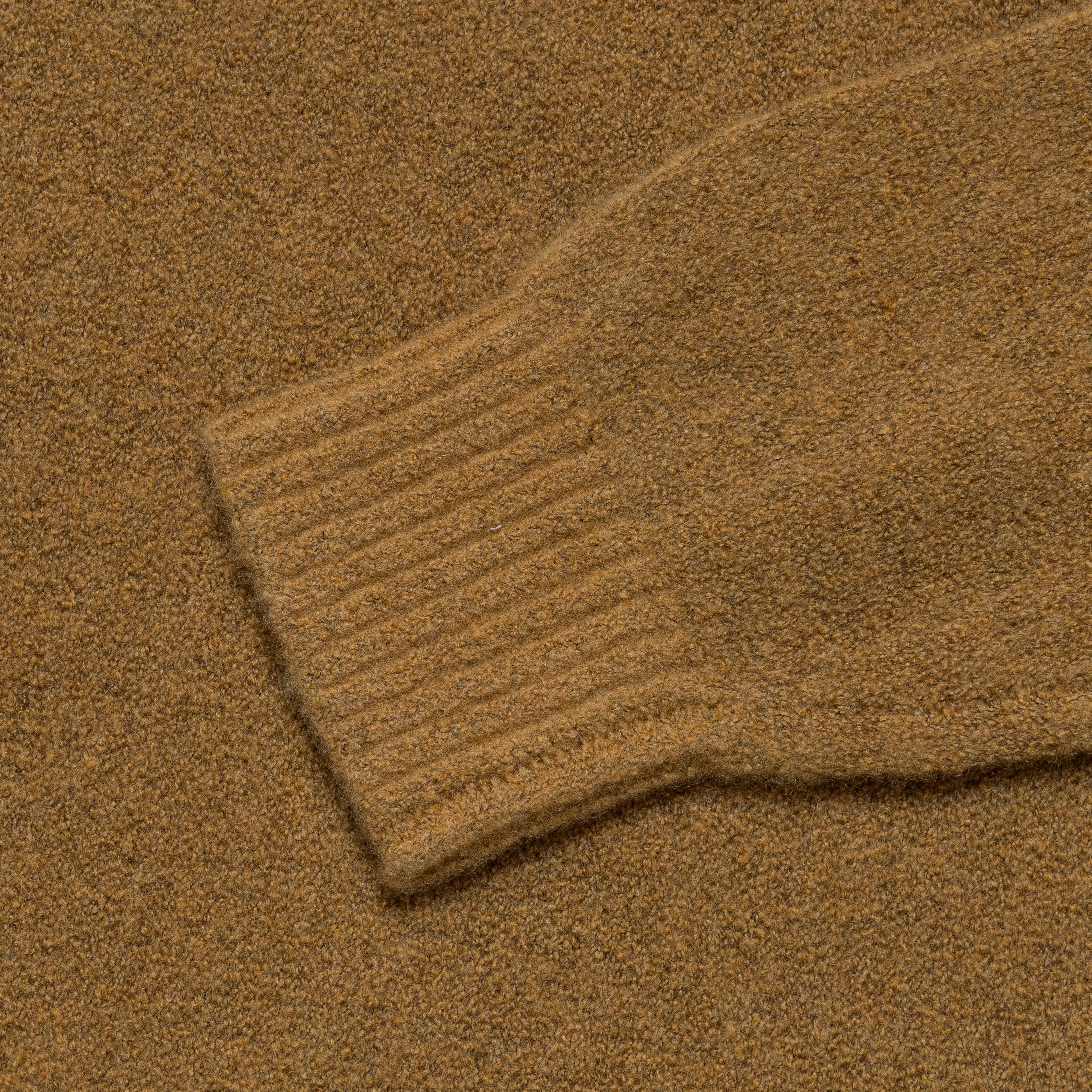 Beams Clothing 7G Cashmere/Silk Crew - Camel
