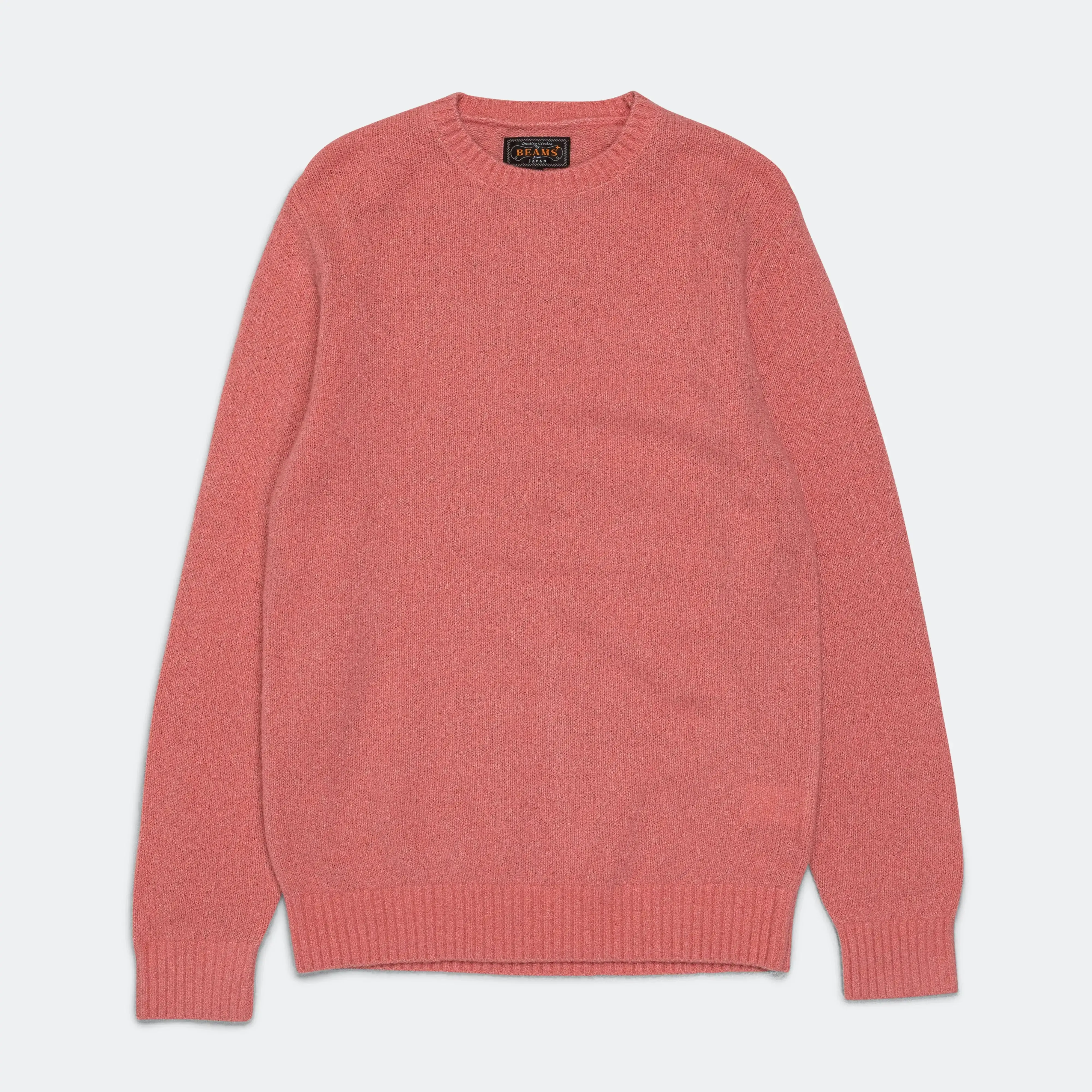 Beams Clothing 7G Cashmere/Silk Crew - Pink