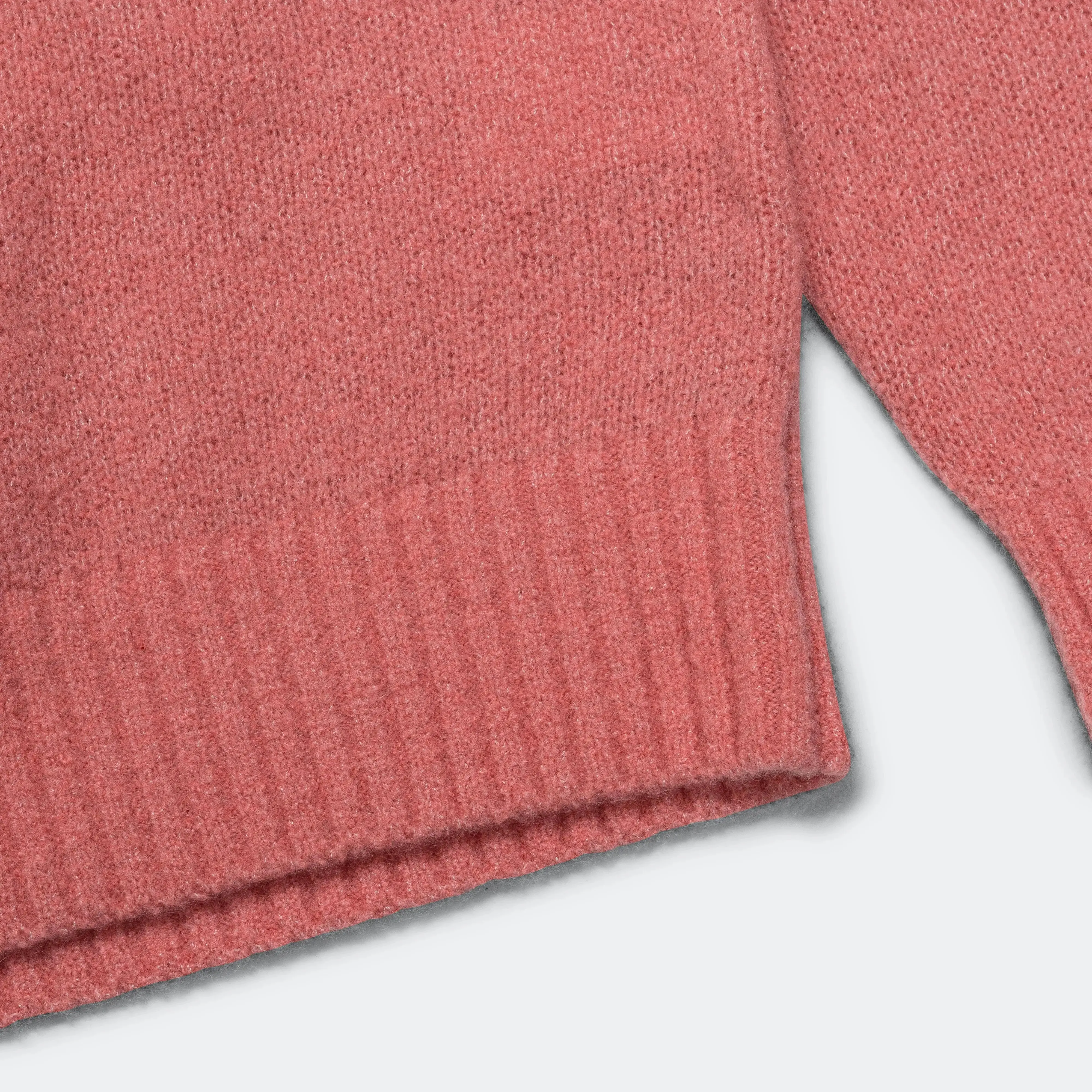 Beams Clothing 7G Cashmere/Silk Crew - Pink
