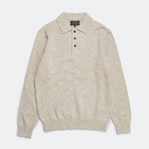 Beams Clothing 9G Knit Polo - Beige