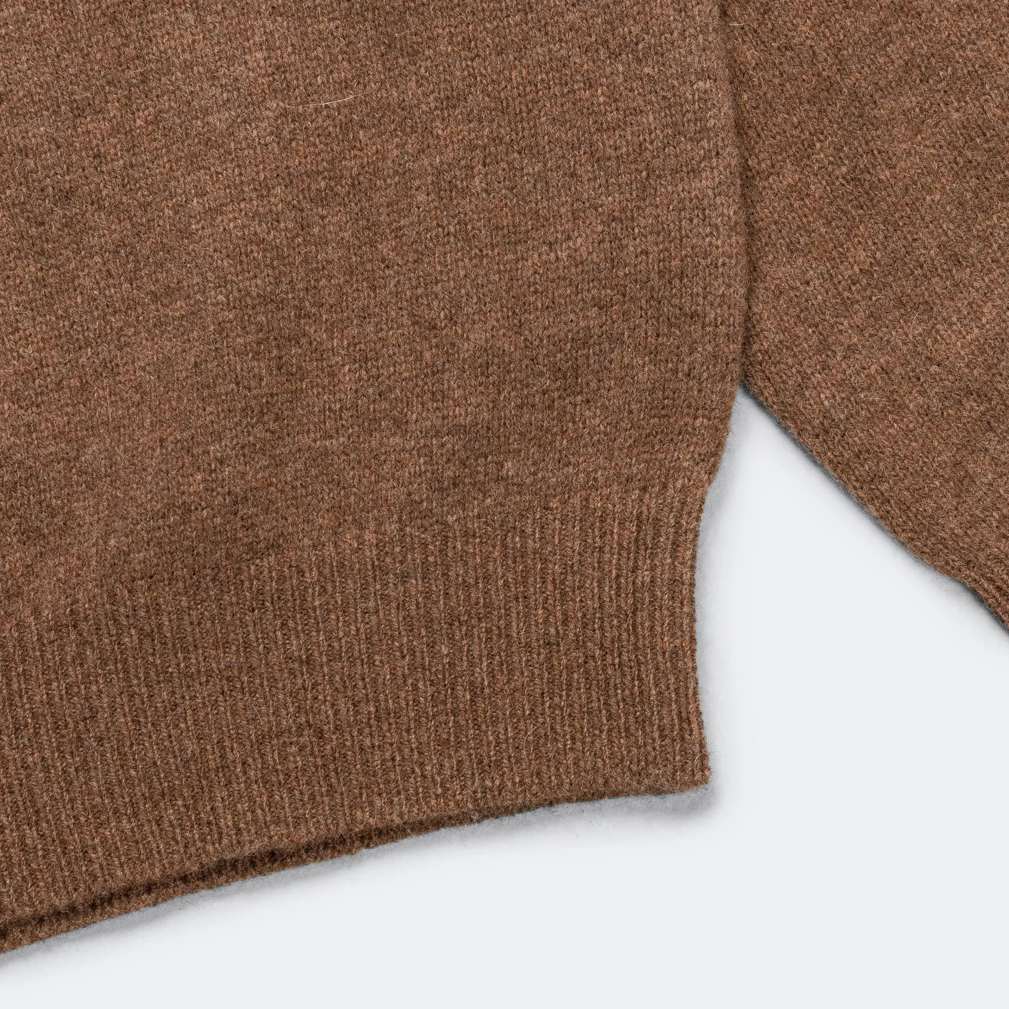 Beams Clothing 9G Knit Polo - Brown