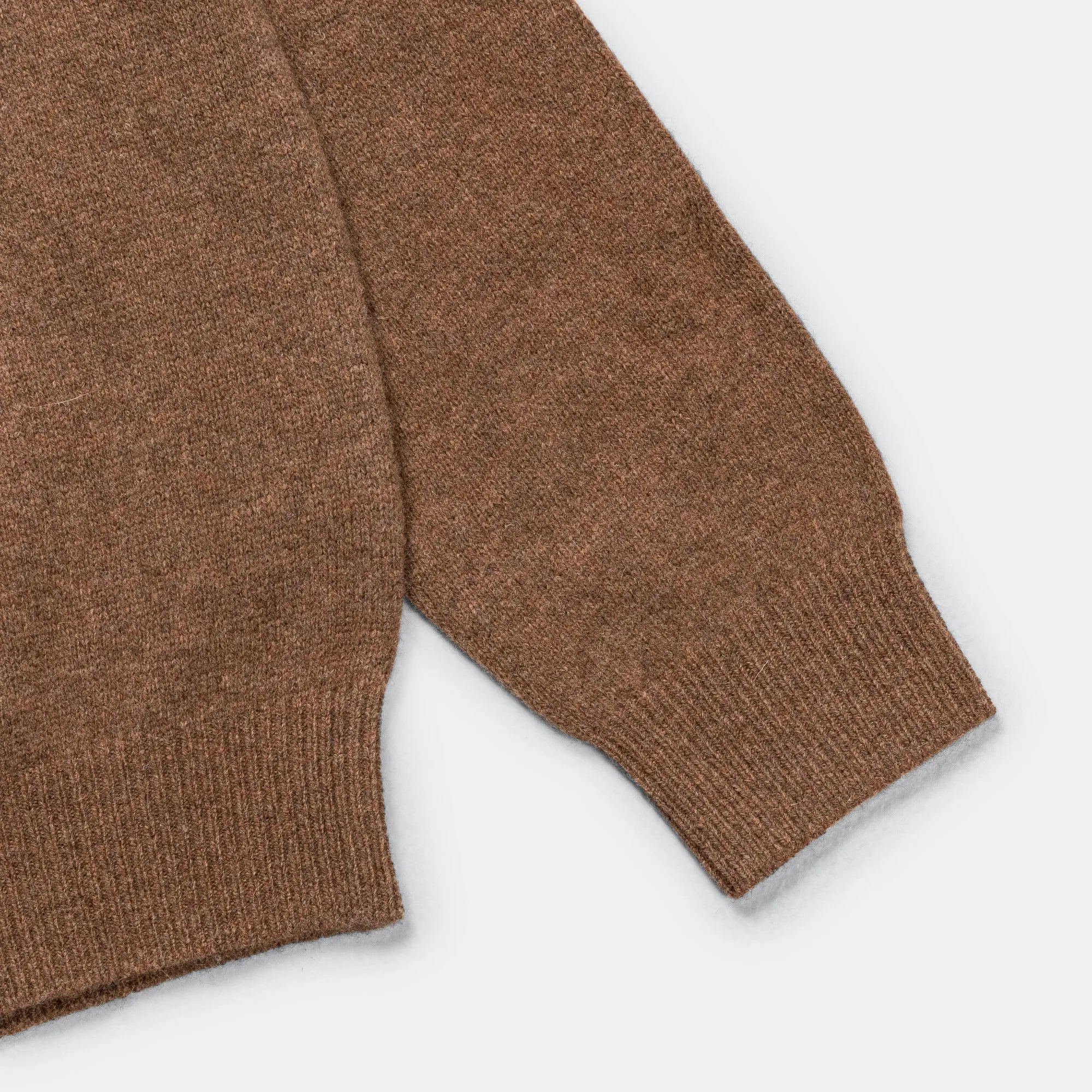 Beams Clothing 9G Knit Polo - Brown