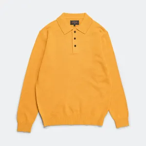 Beams Clothing 9G Knit Polo - Gold