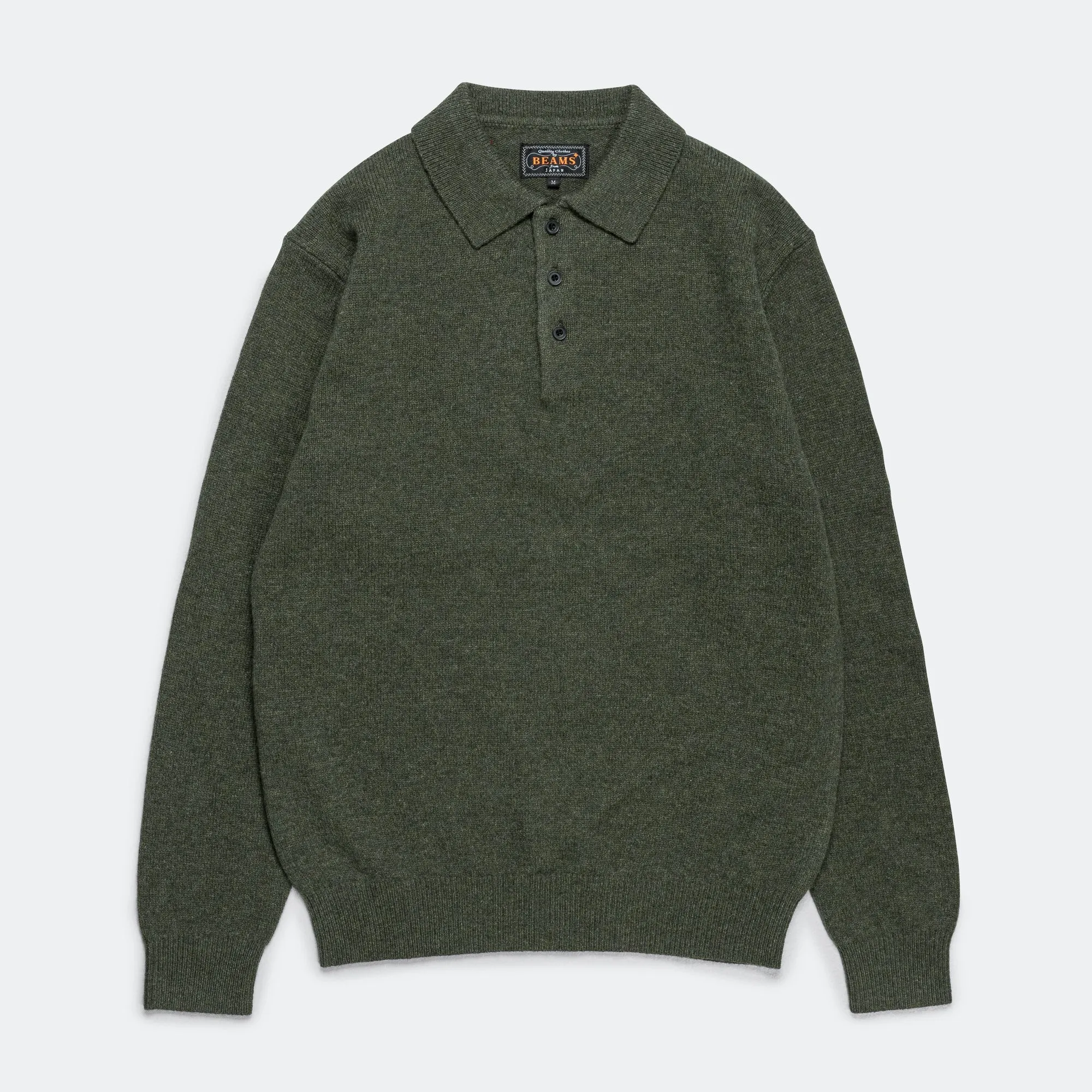 Beams Clothing 9G Knit Polo - Green