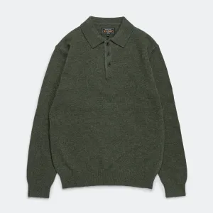 Beams Clothing 9G Knit Polo - Green