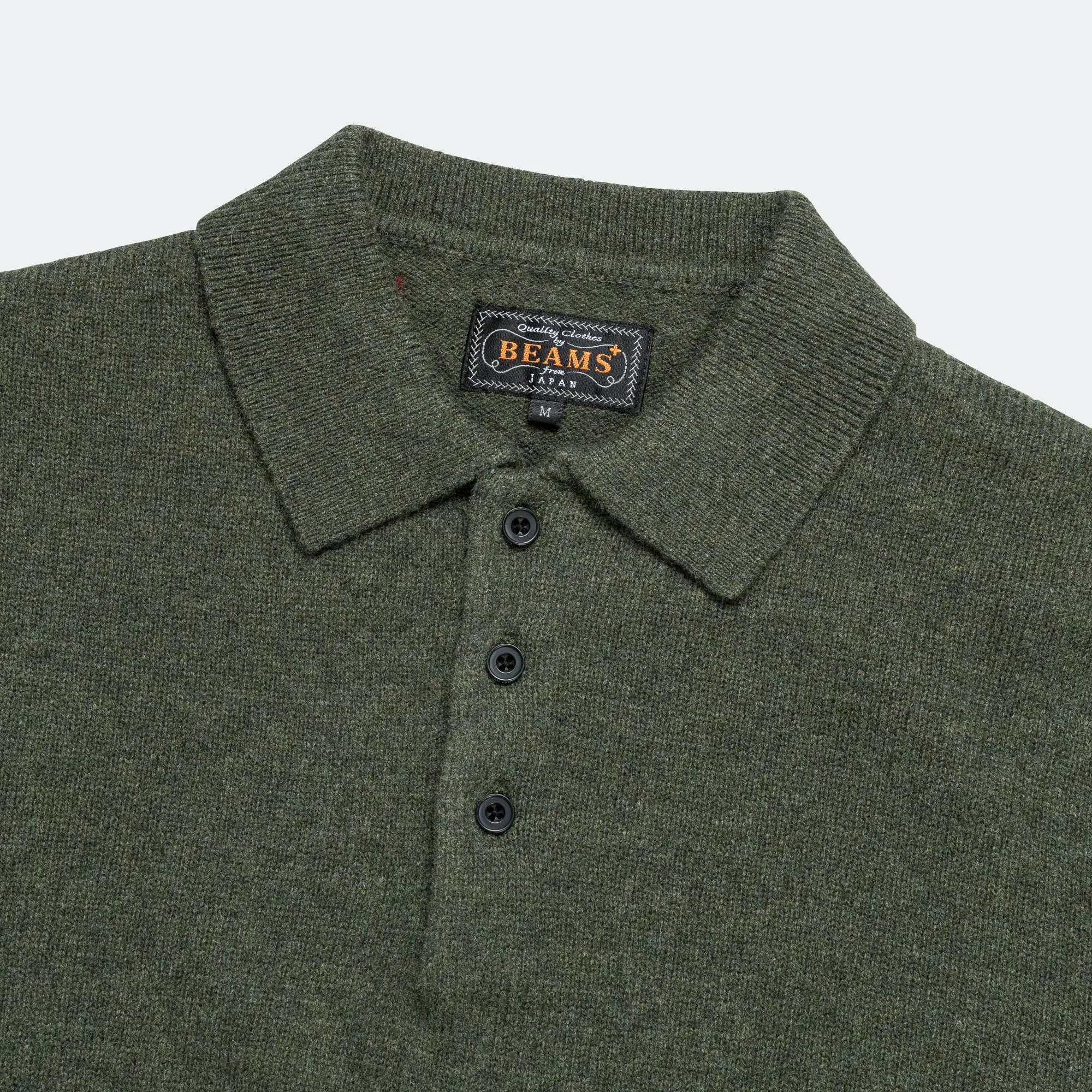 Beams Clothing 9G Knit Polo - Green