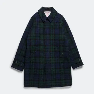 Beams Clothing Bal Collar Coat Harris Tweed - Blackwatch