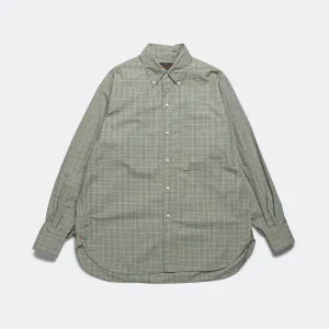 Beams Clothing B.D. Classic-fit Typewriter Plaid Shirt - Green