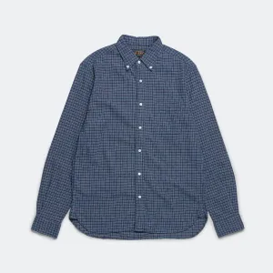 Beams Clothing B.D. Mini Plaid Flannel - Blue