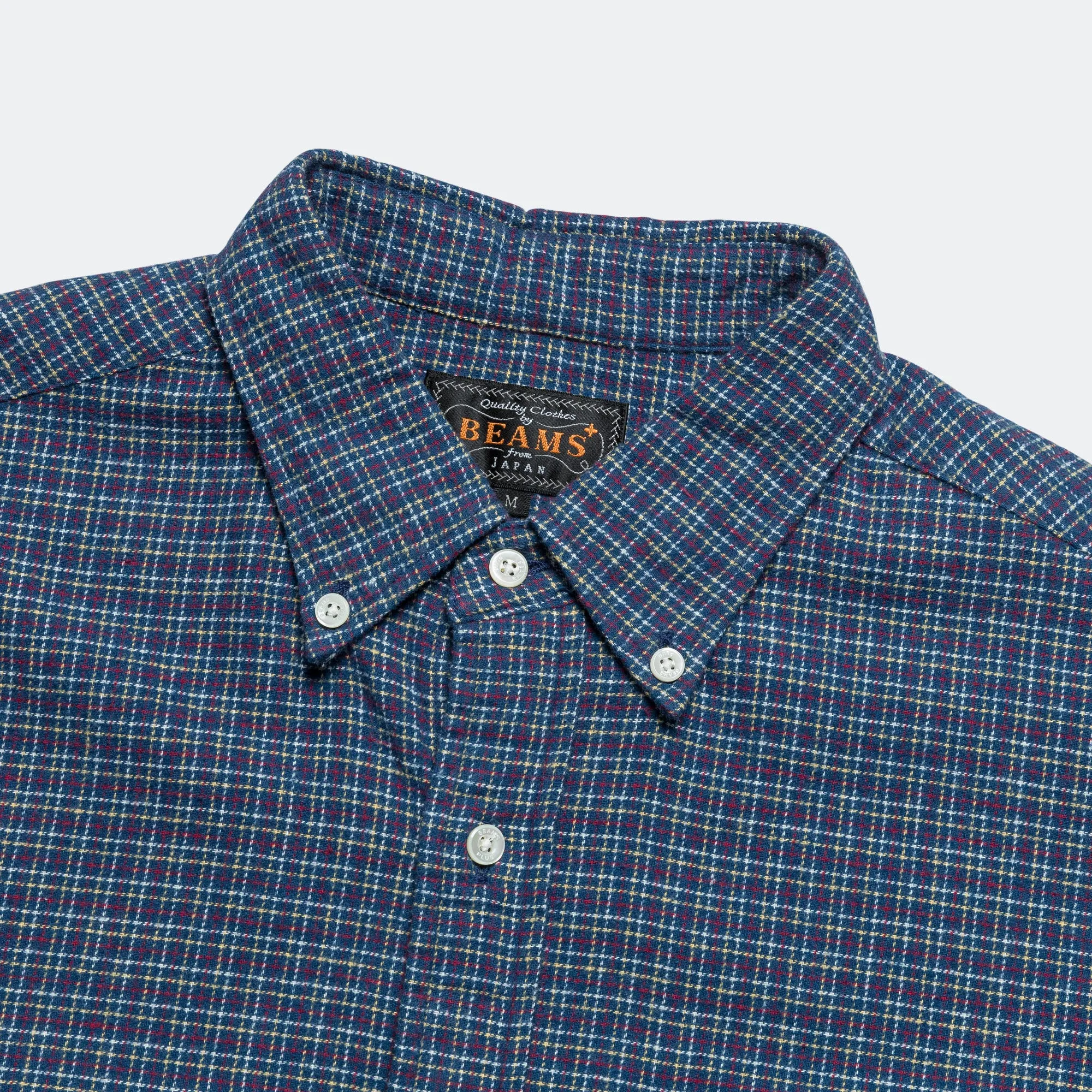 Beams Clothing B.D. Mini Plaid Flannel - Blue