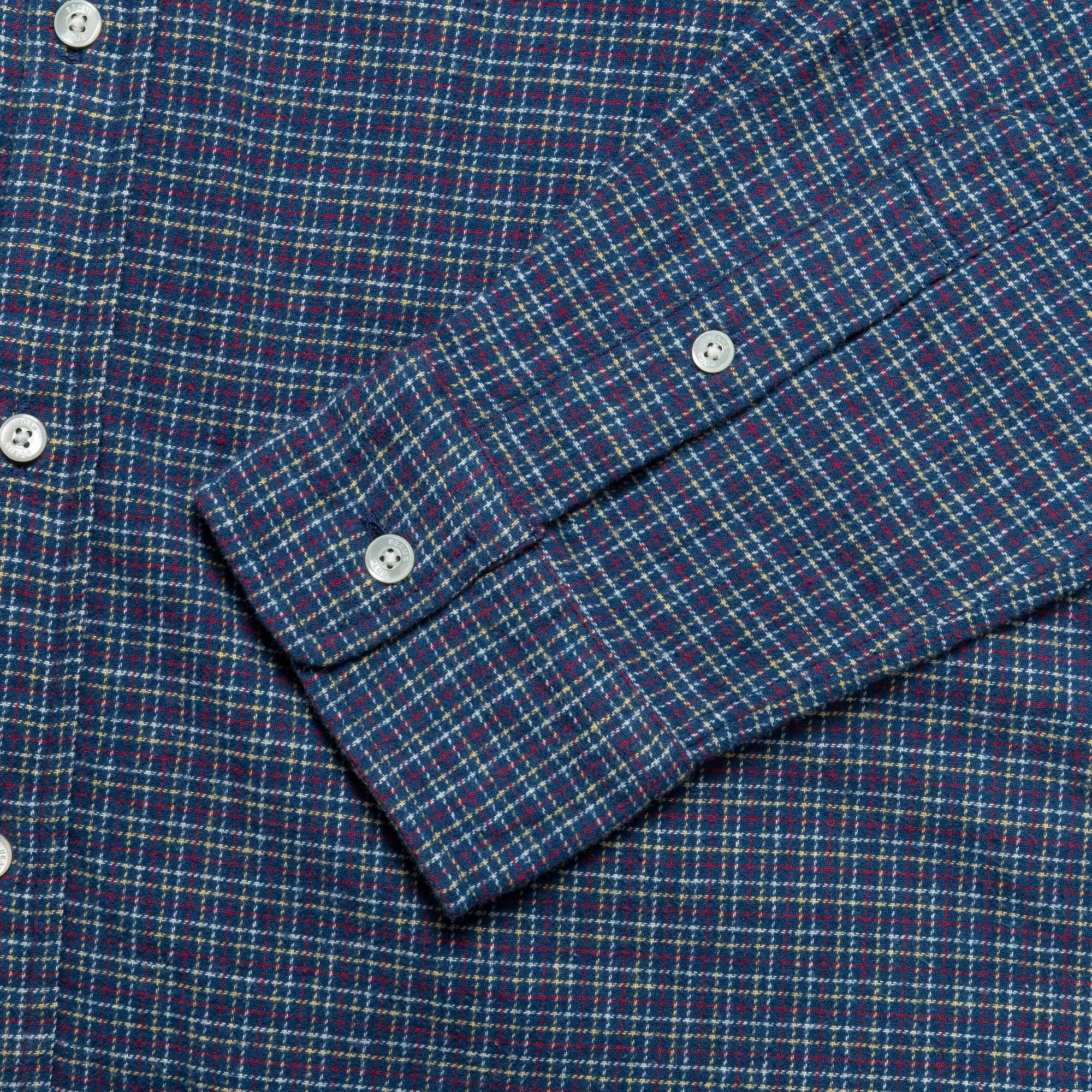 Beams Clothing B.D. Mini Plaid Flannel - Blue