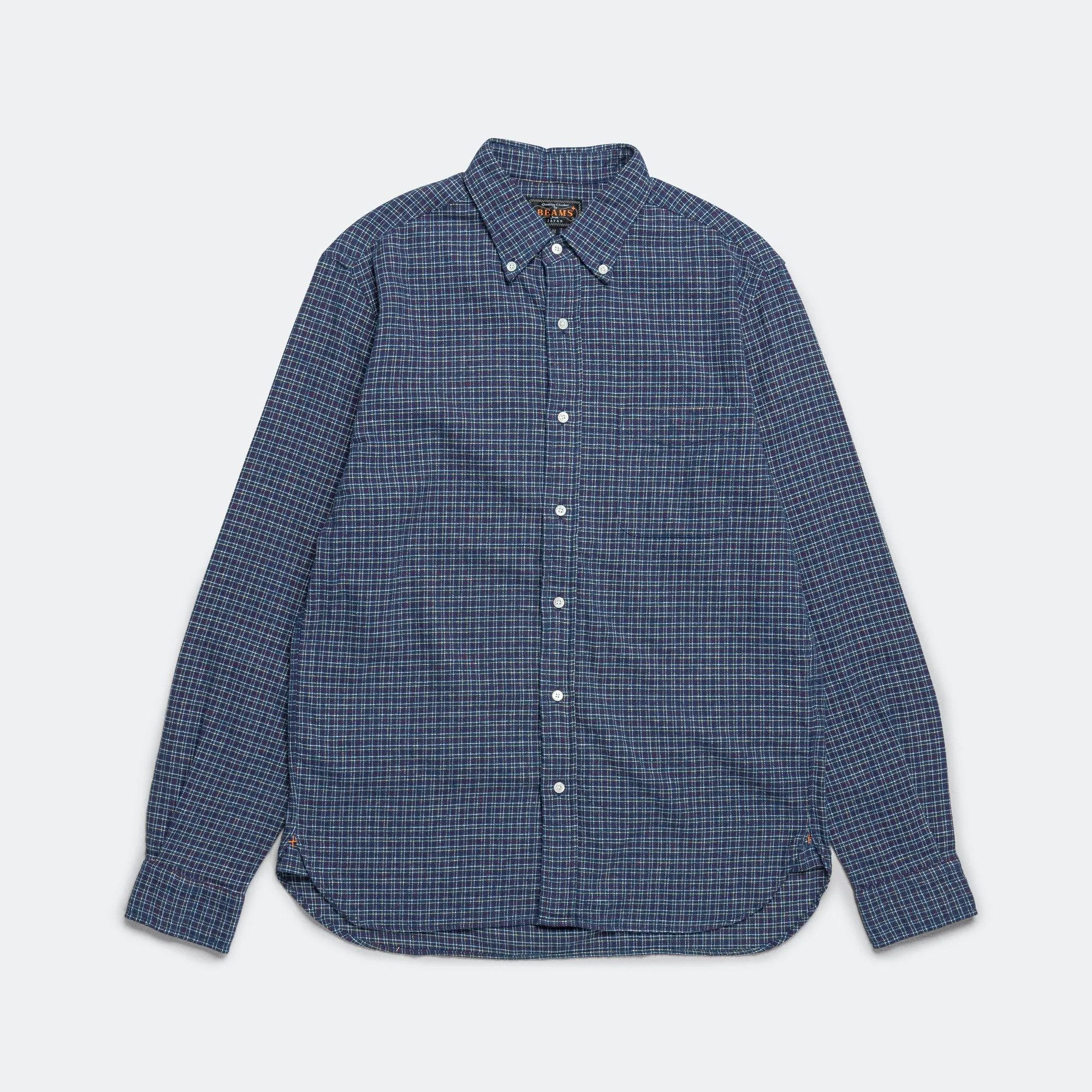 Beams Clothing B.D. Mini Plaid Flannel - Blue