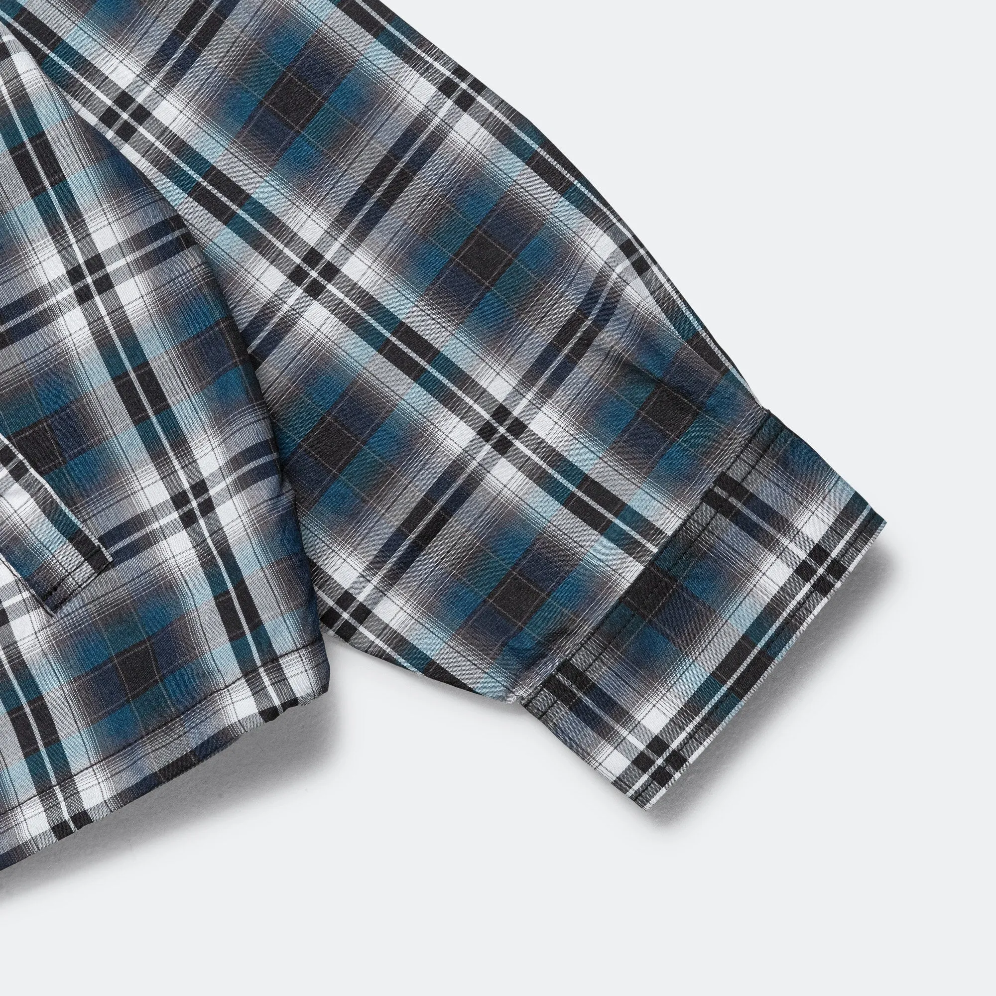 Beams Clothing BSL Short Plaid Blouson - Navy