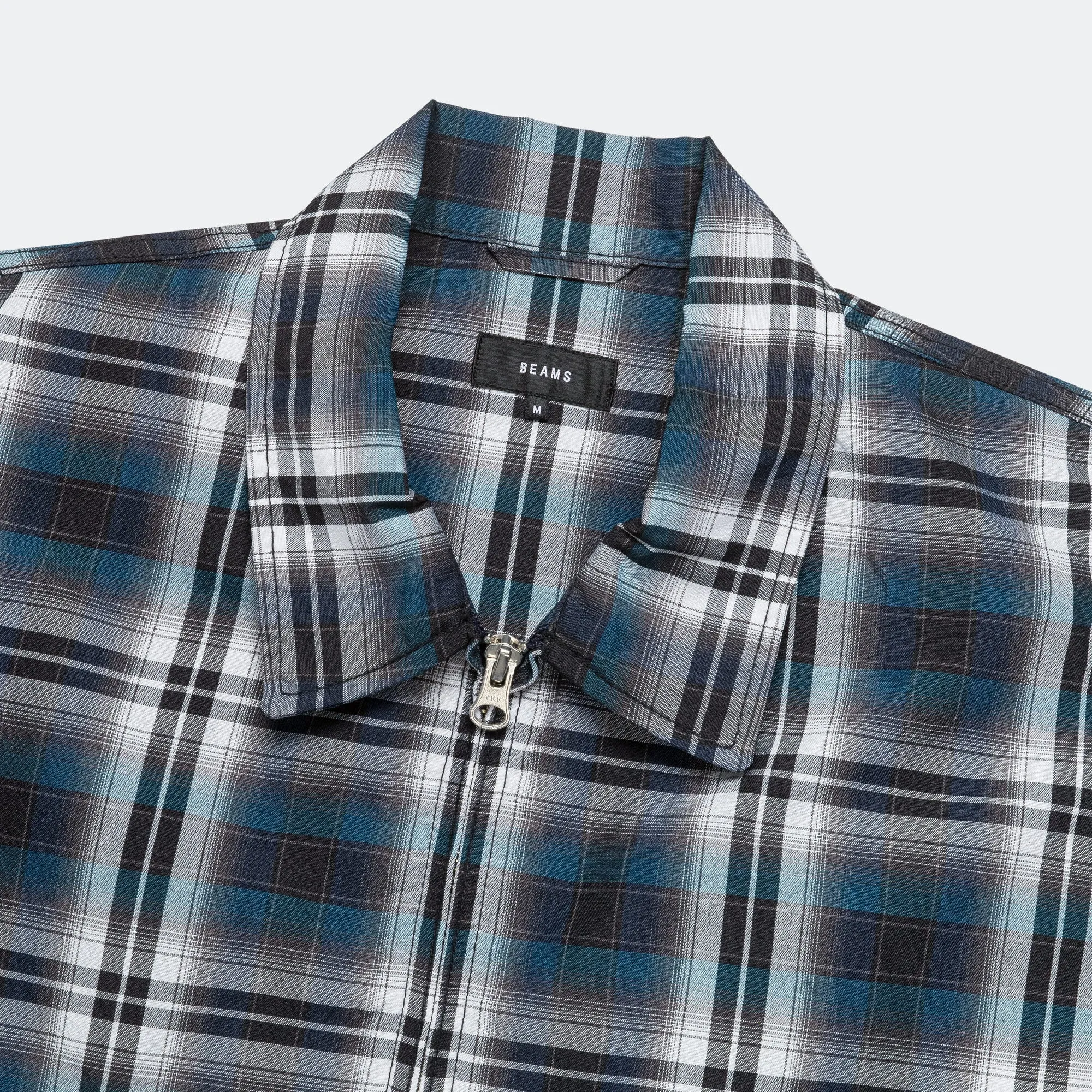 Beams Clothing BSL Short Plaid Blouson - Navy