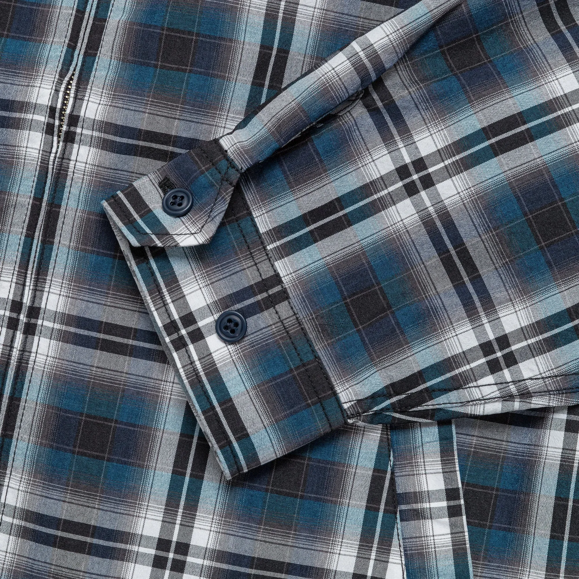 Beams Clothing BSL Short Plaid Blouson - Navy