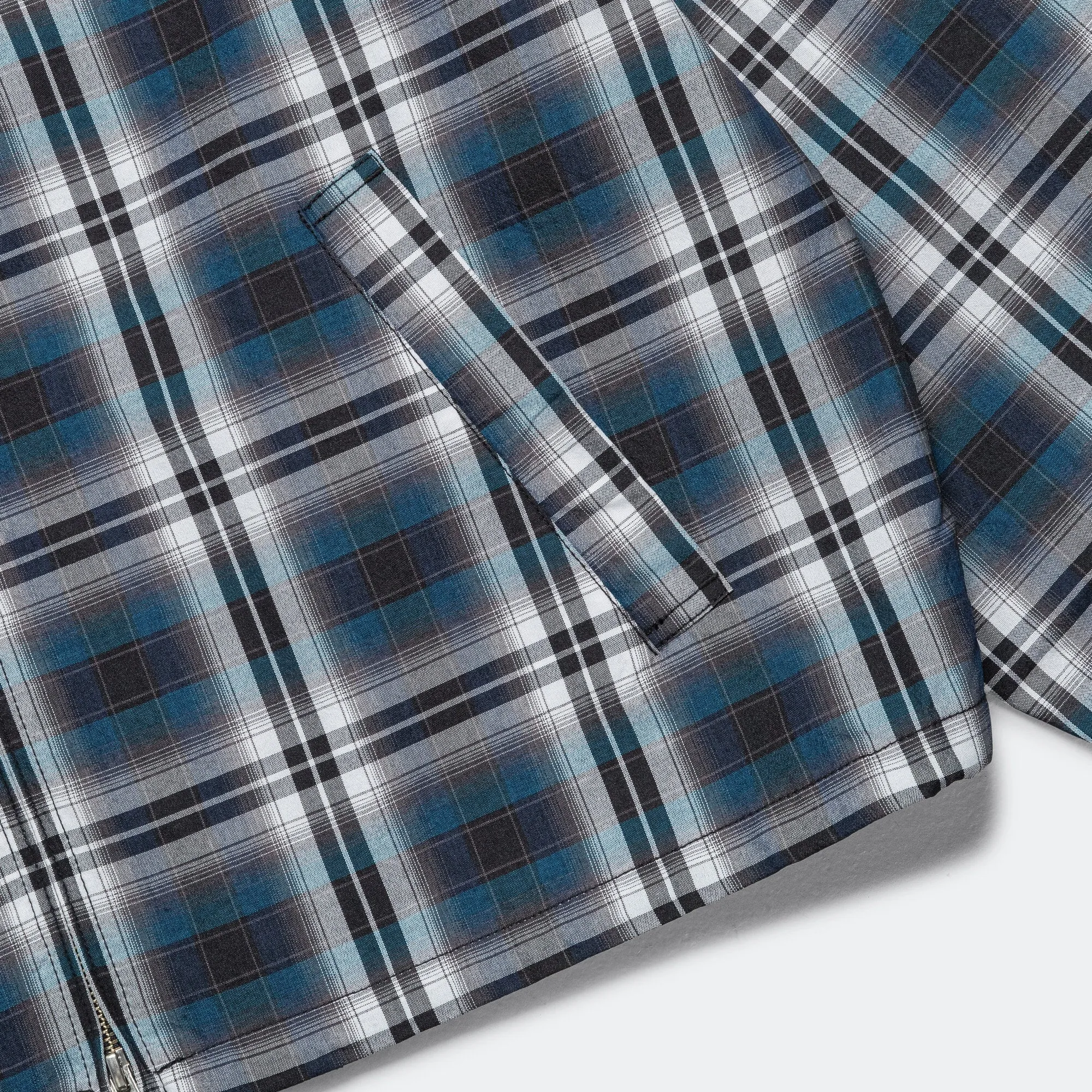 Beams Clothing BSL Short Plaid Blouson - Navy