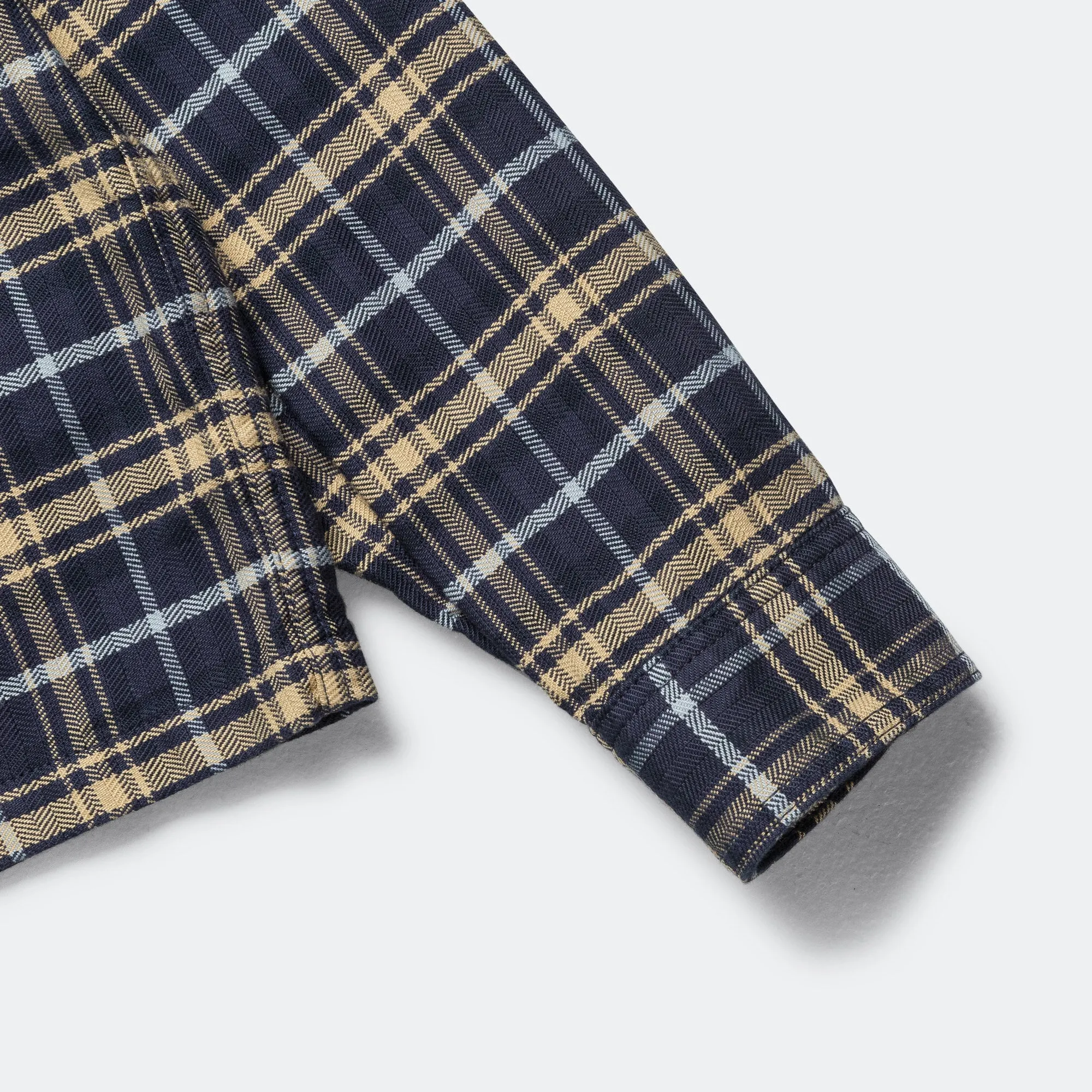 Beams Clothing BSL Short Plaid Shirt - Navy