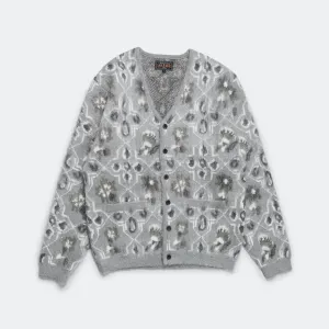 Beams Clothing Cardigan Botanical - Grey