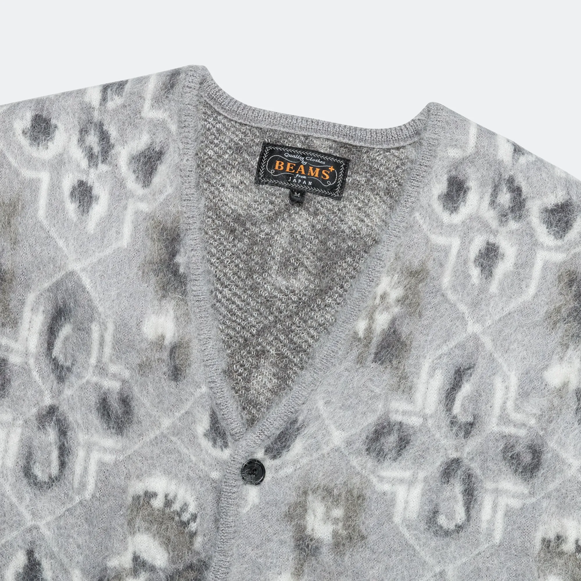 Beams Clothing Cardigan Botanical - Grey