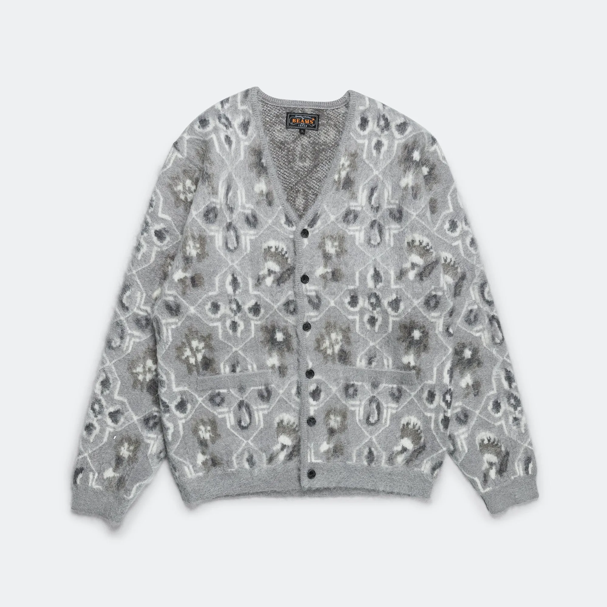 Beams Clothing Cardigan Botanical - Grey