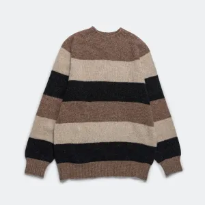 Beams Clothing Crew Stripe Shaggy - Light Brown