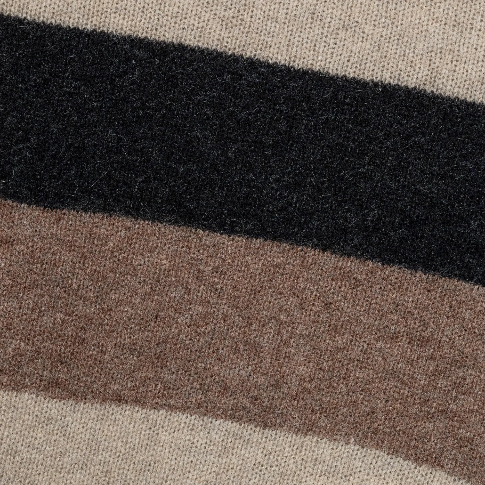 Beams Clothing Crew Stripe Shaggy - Light Brown