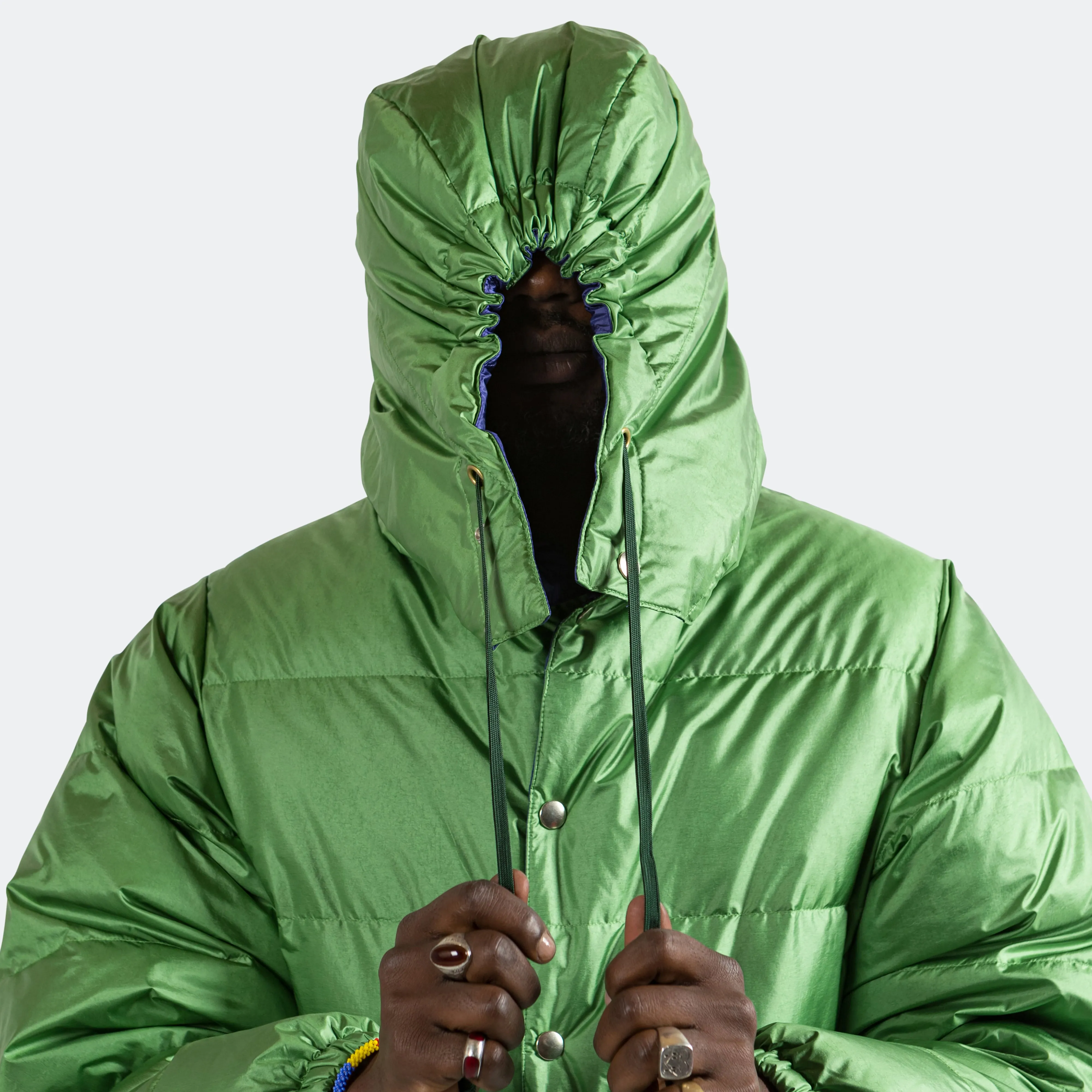 Beams Clothing Expedition Down Parka II - Kale/Eggplant