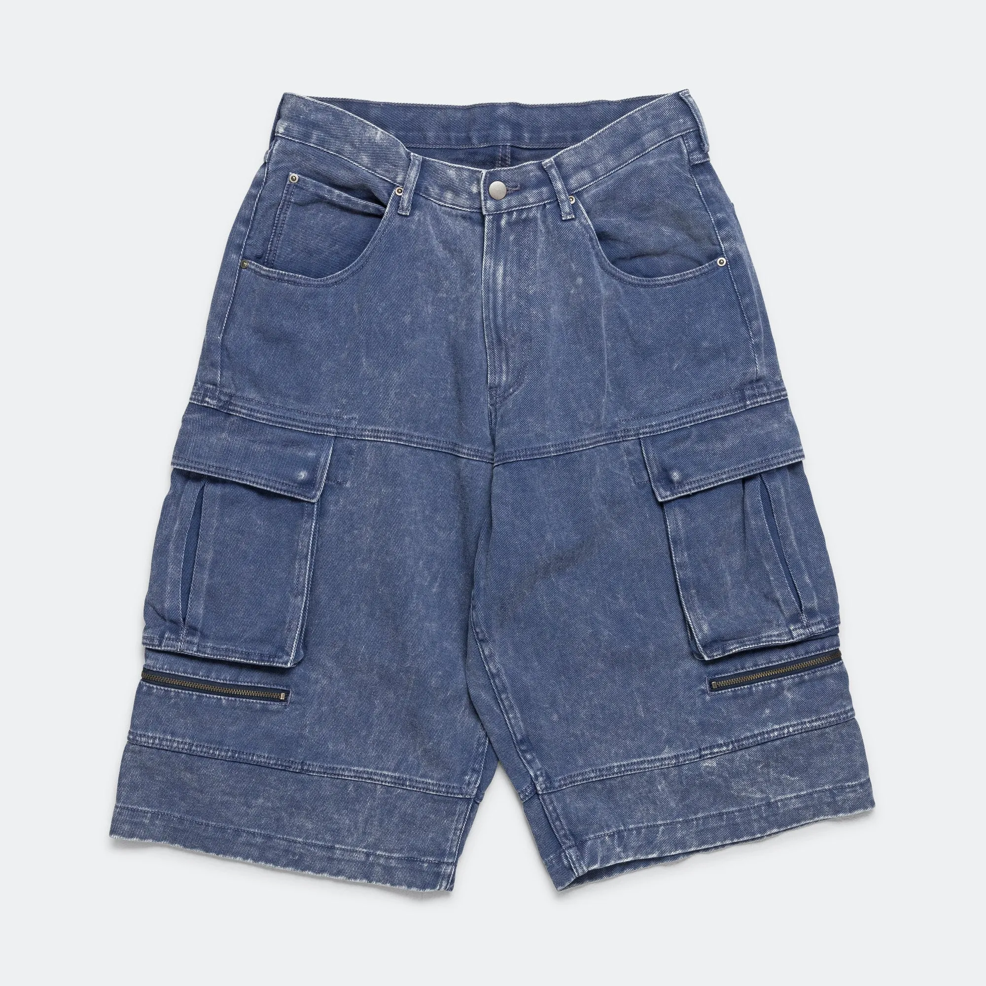Beams Clothing Faded Cargo Shorts - Blue