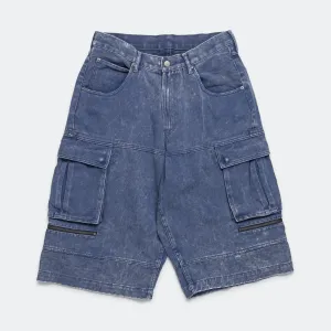 Beams Clothing Faded Cargo Shorts - Blue