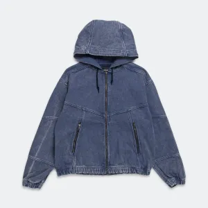 Beams Clothing Faded Zip-Up Blouson - Blue