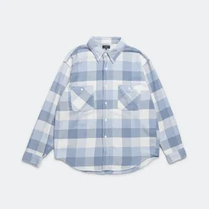 Beams Clothing Flannel Plaid Shirt - Blue
