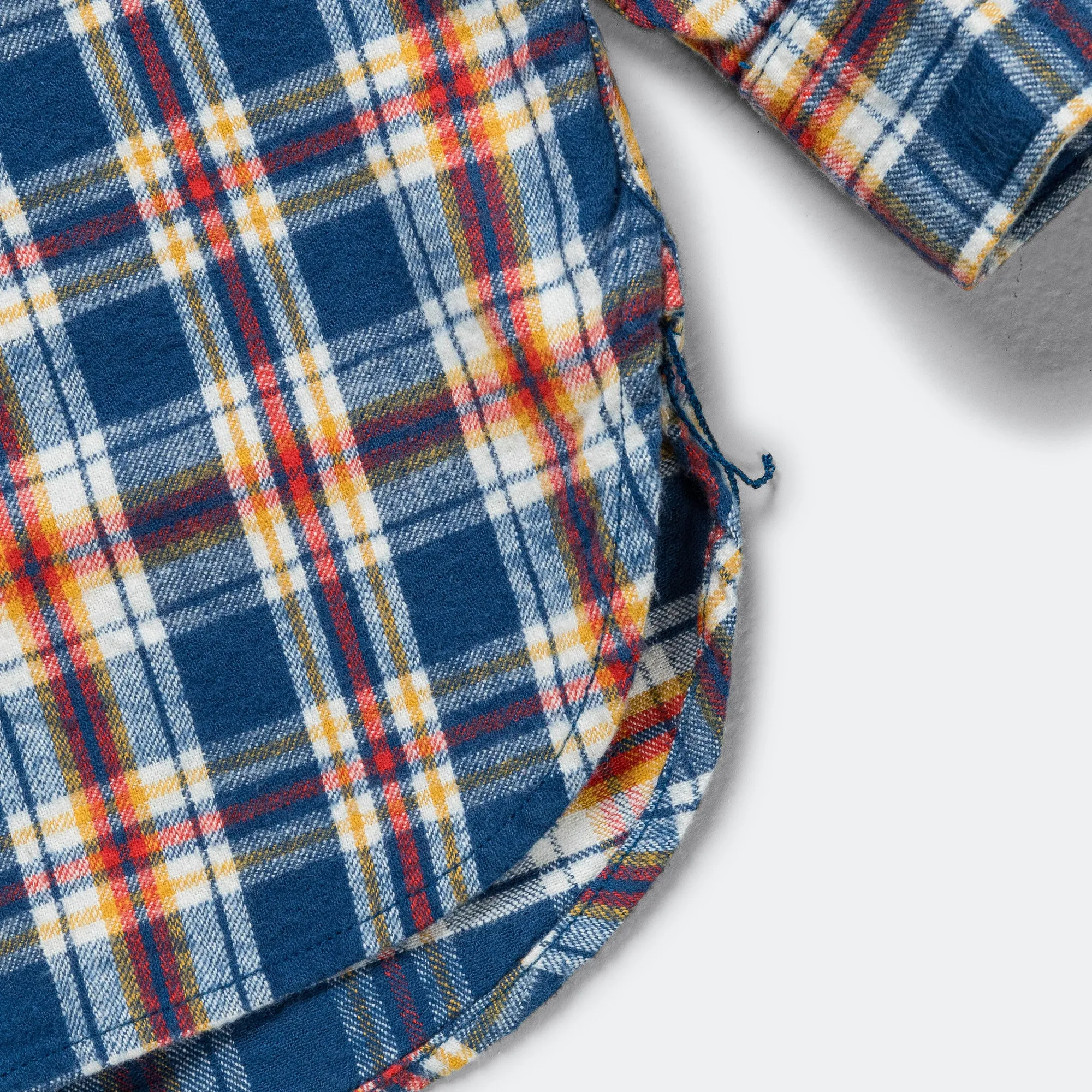 Beams Clothing GUIDE-SHT Brushed Flannel - Blue