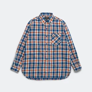 Beams Clothing GUIDE-SHT Brushed Flannel - Blue