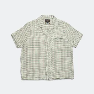 Beams Clothing Italian Collar Gunclub Mesh SS Shirt - White