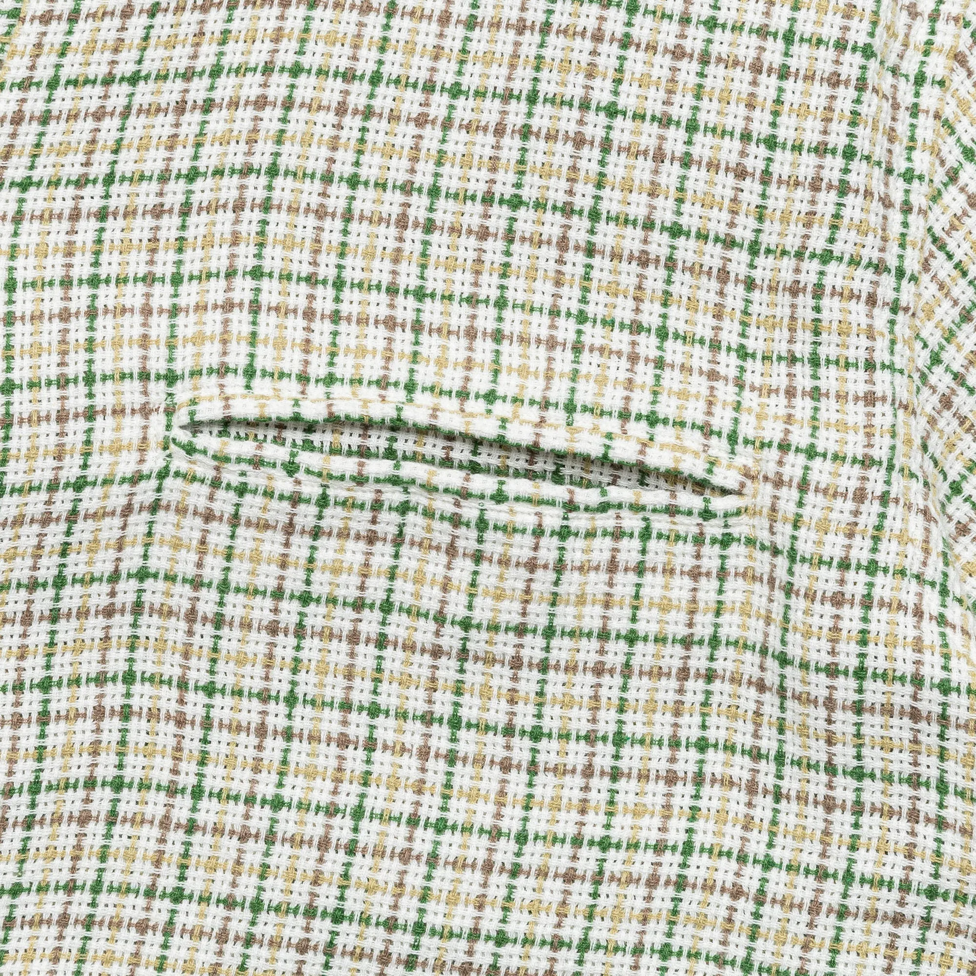 Beams Clothing Italian Collar Gunclub Mesh SS Shirt - White