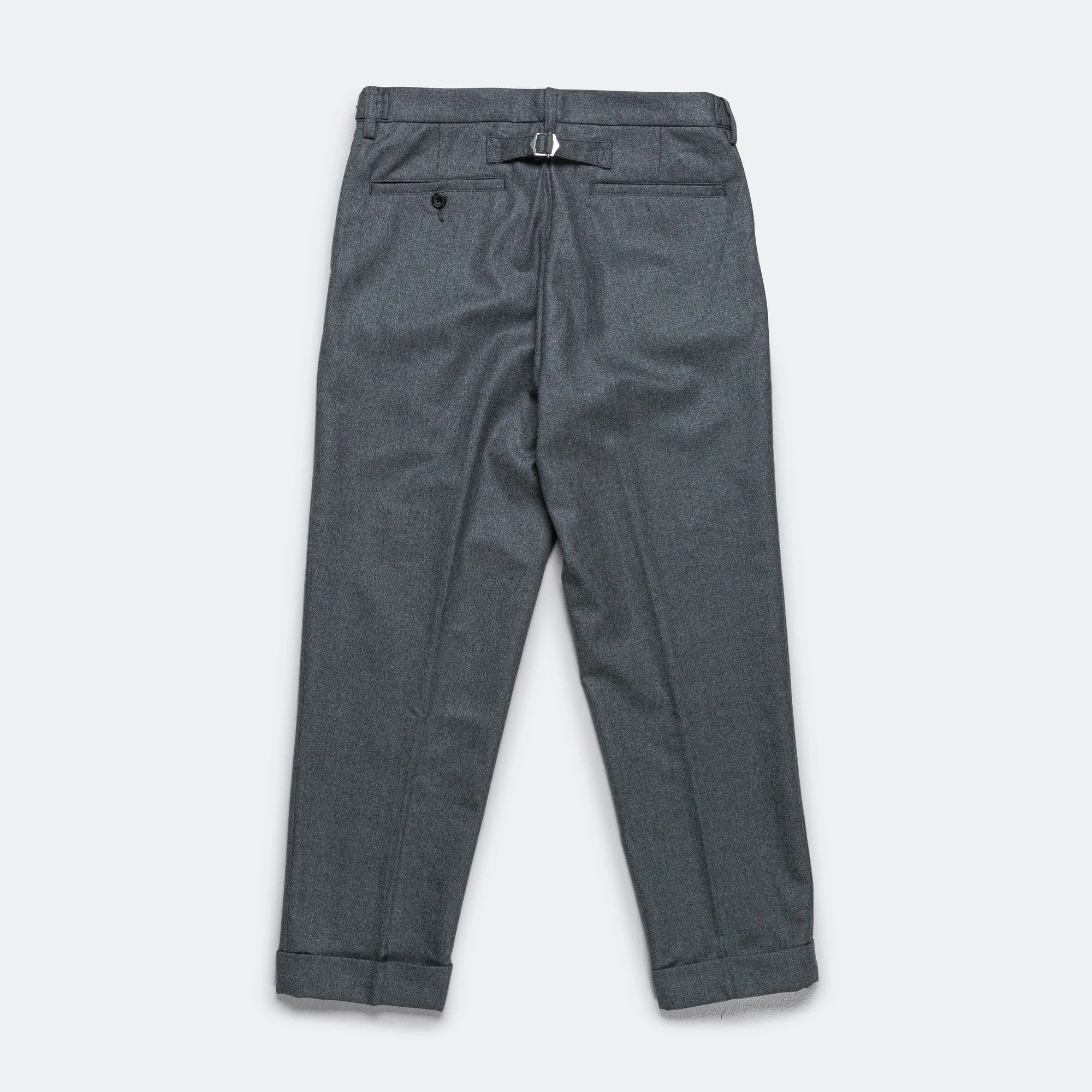 Beams Clothing IVY Trousers Ankle-Cut Flannel - Grey