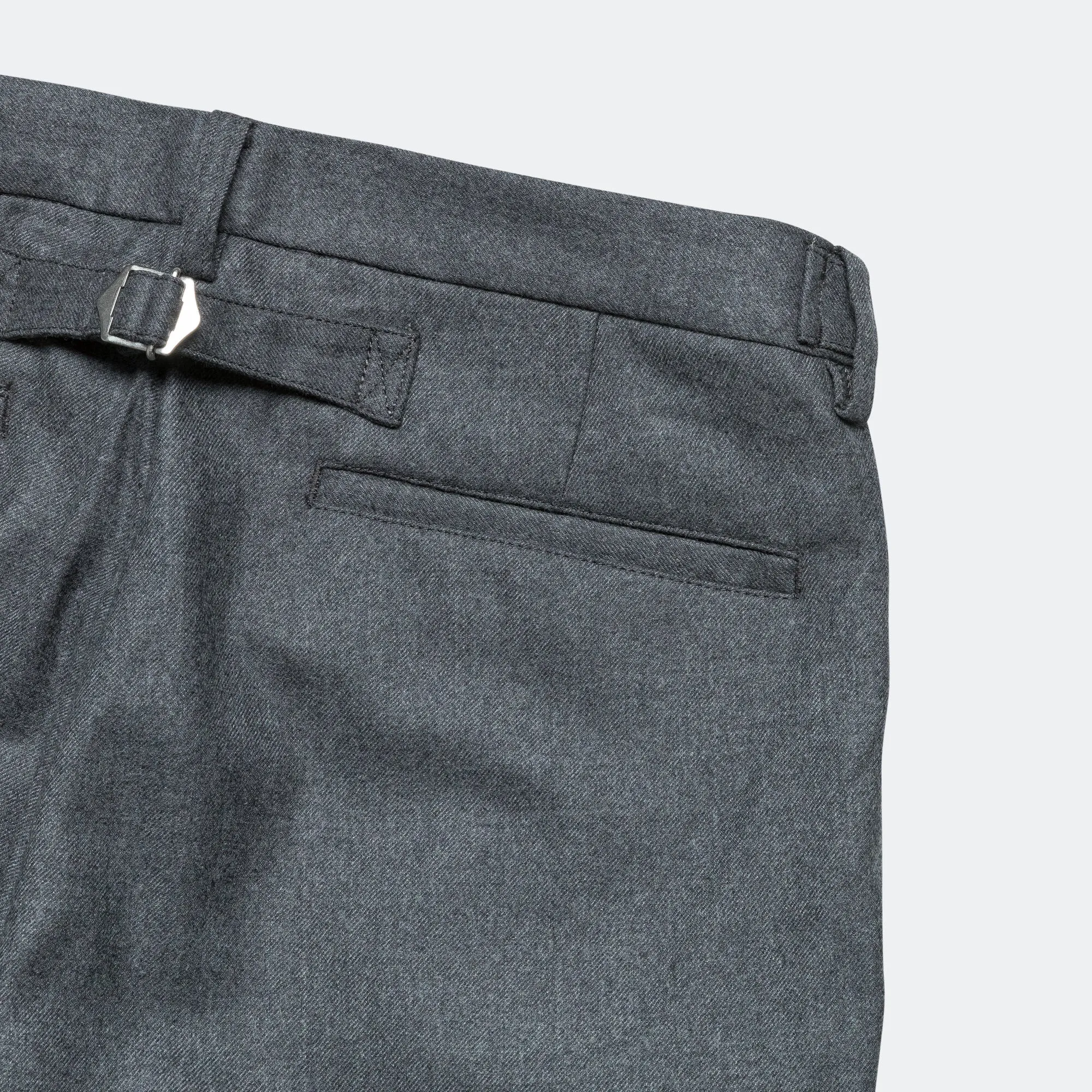 Beams Clothing IVY Trousers Ankle-Cut Flannel - Grey