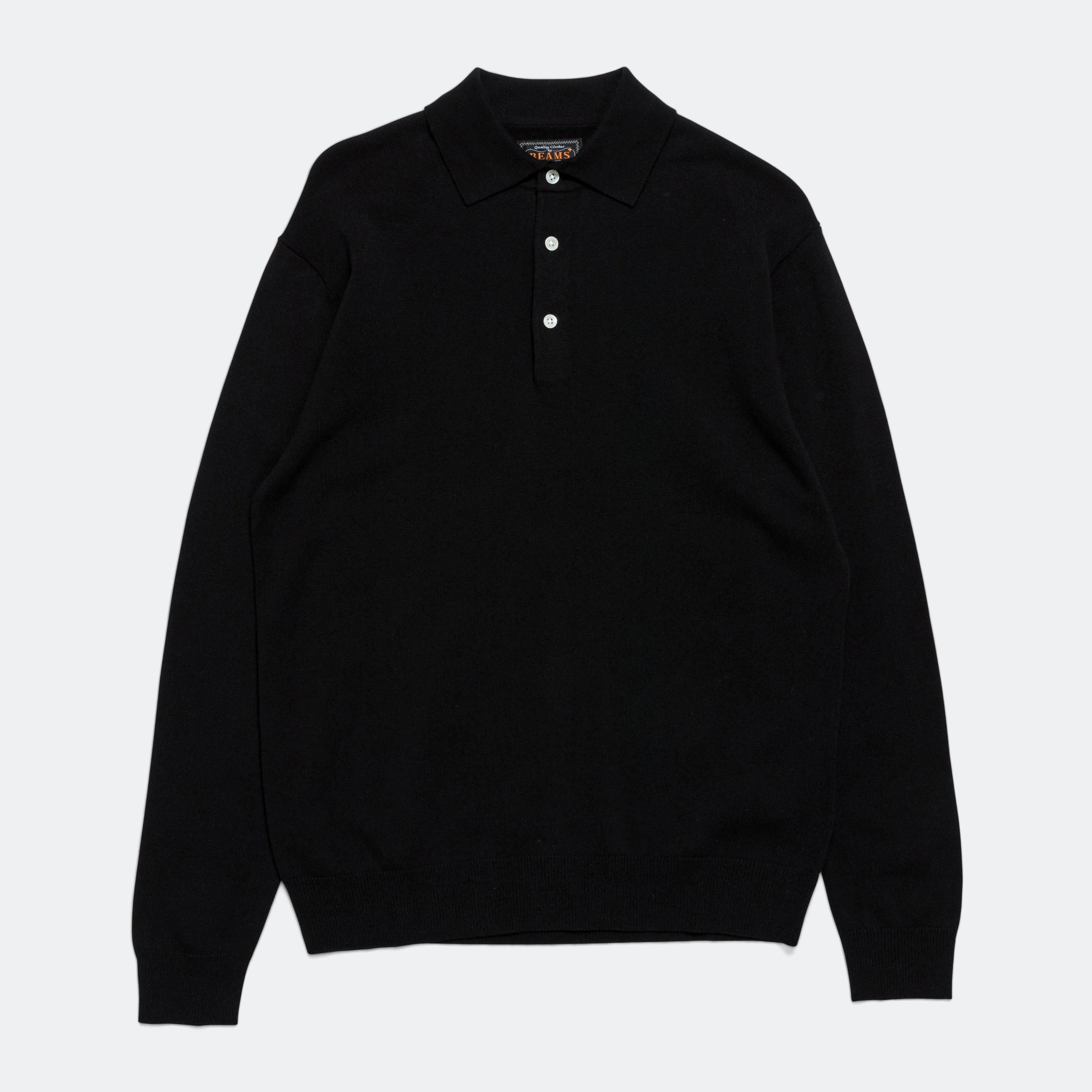 Beams Clothing Knit Polo 12G - Black