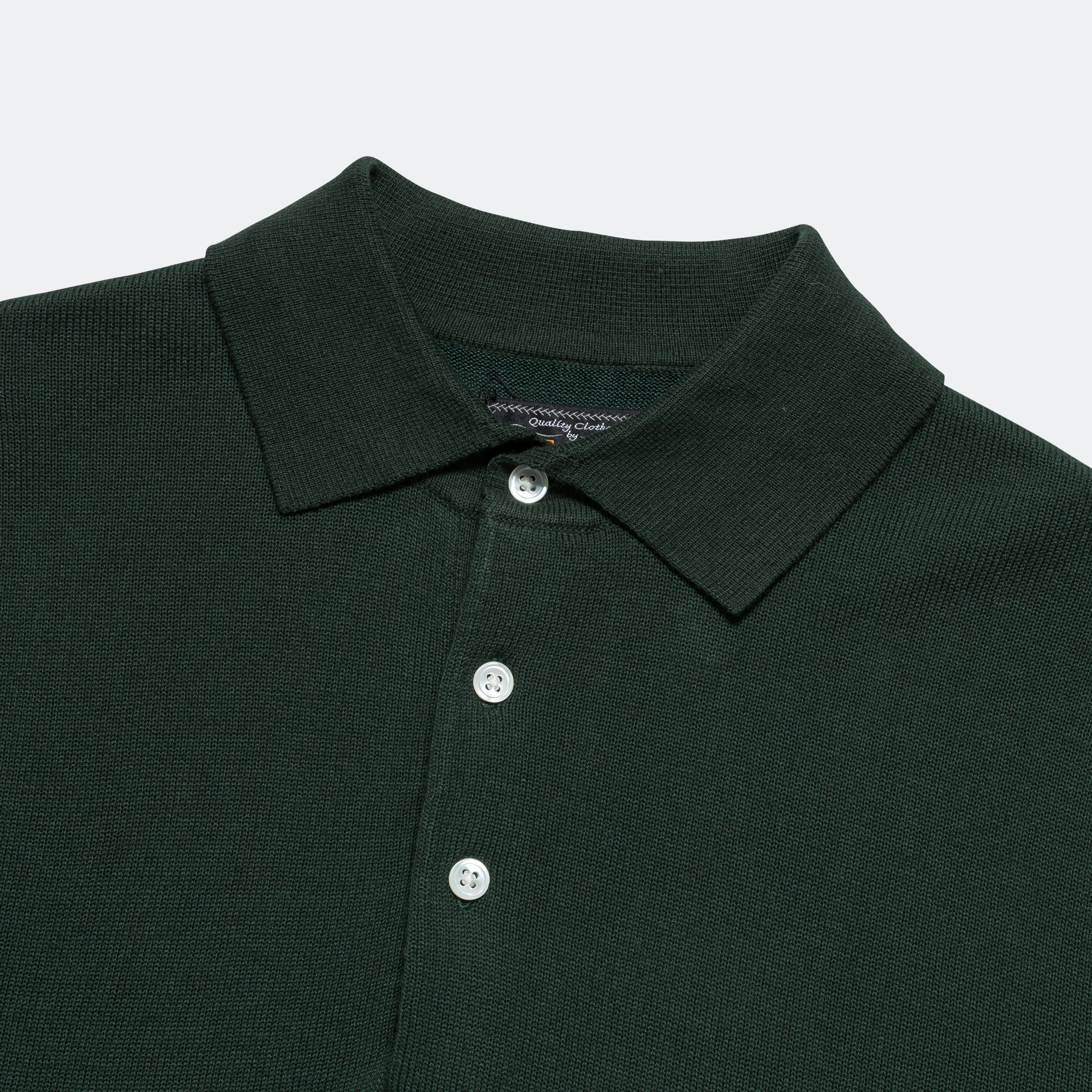 Beams Clothing Knit Polo 12G - Green