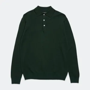 Beams Clothing Knit Polo 12G - Green