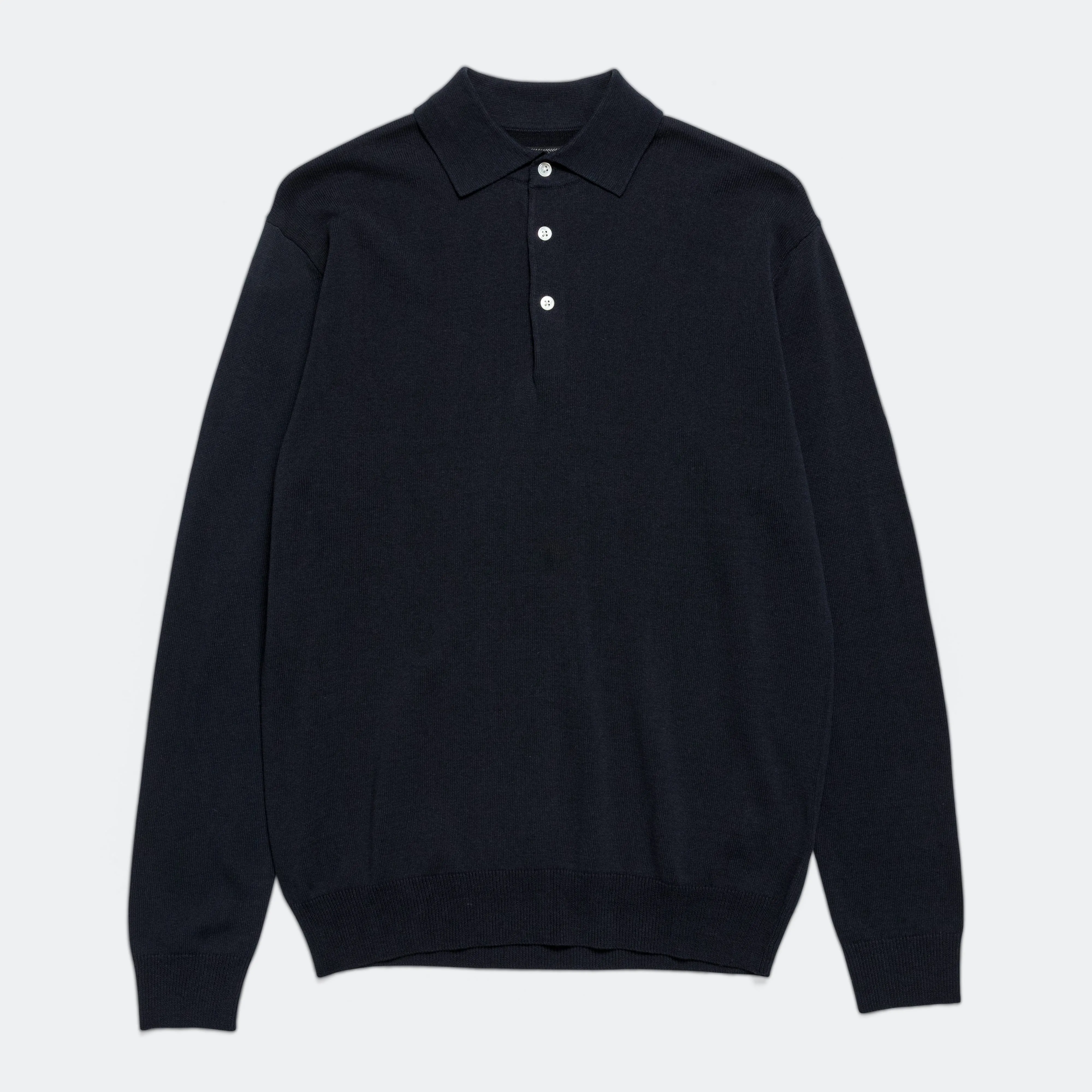 Beams Clothing Knit Polo 12G - Navy