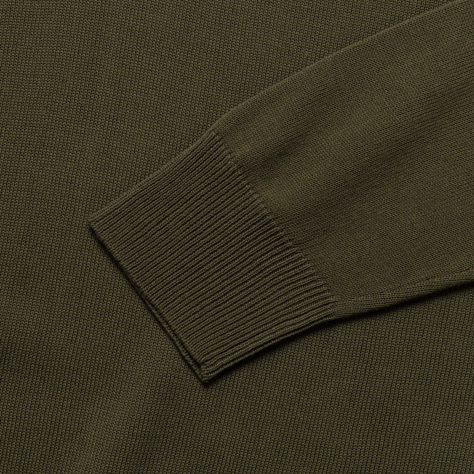 Beams Clothing Knit Polo 12G - Olive