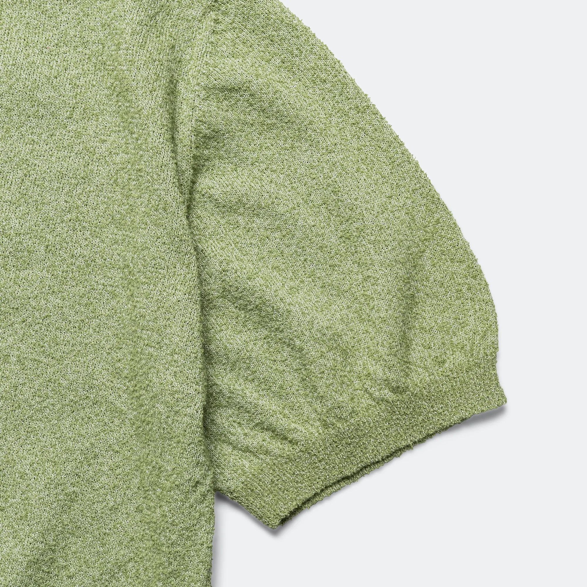 Beams Clothing Knit Polo Boucle - Olive